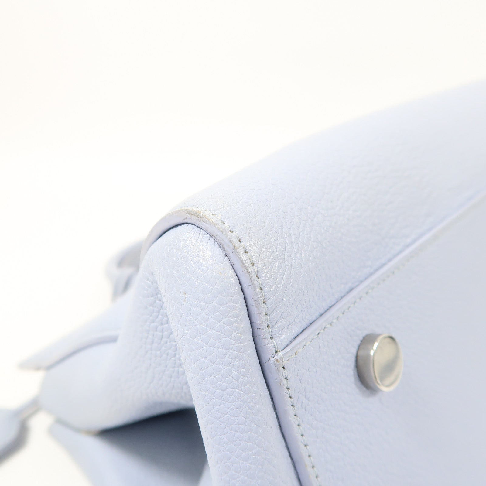 SAINT LAURENT YSL SHW Cabas Rive Gauche 400413 Calfskin Leather Light Blue