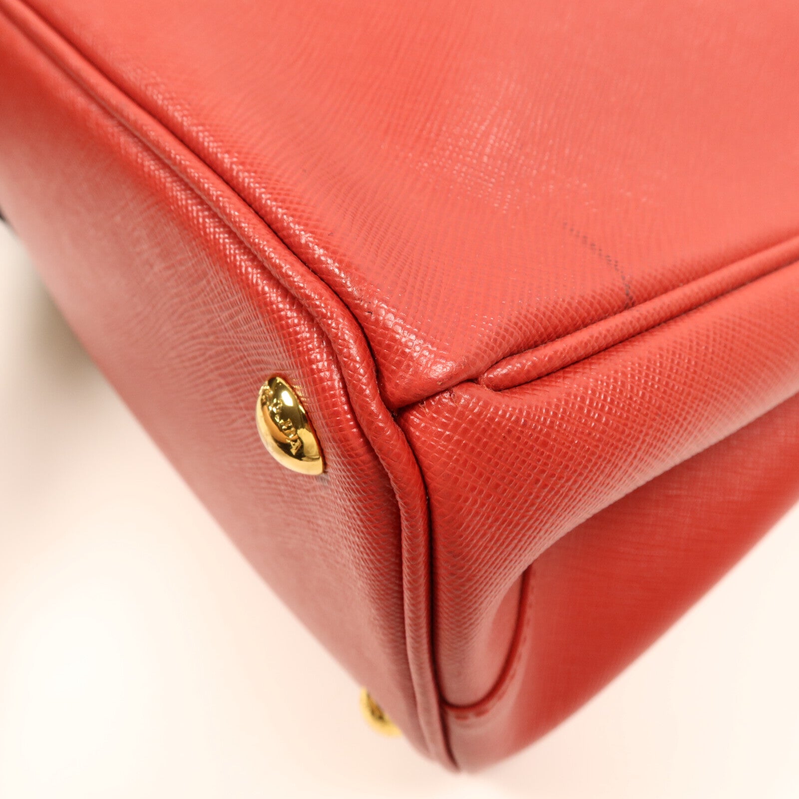 PRADA Saffiano皮革Double Zip Medium金扣手挽肩背兩用袋
