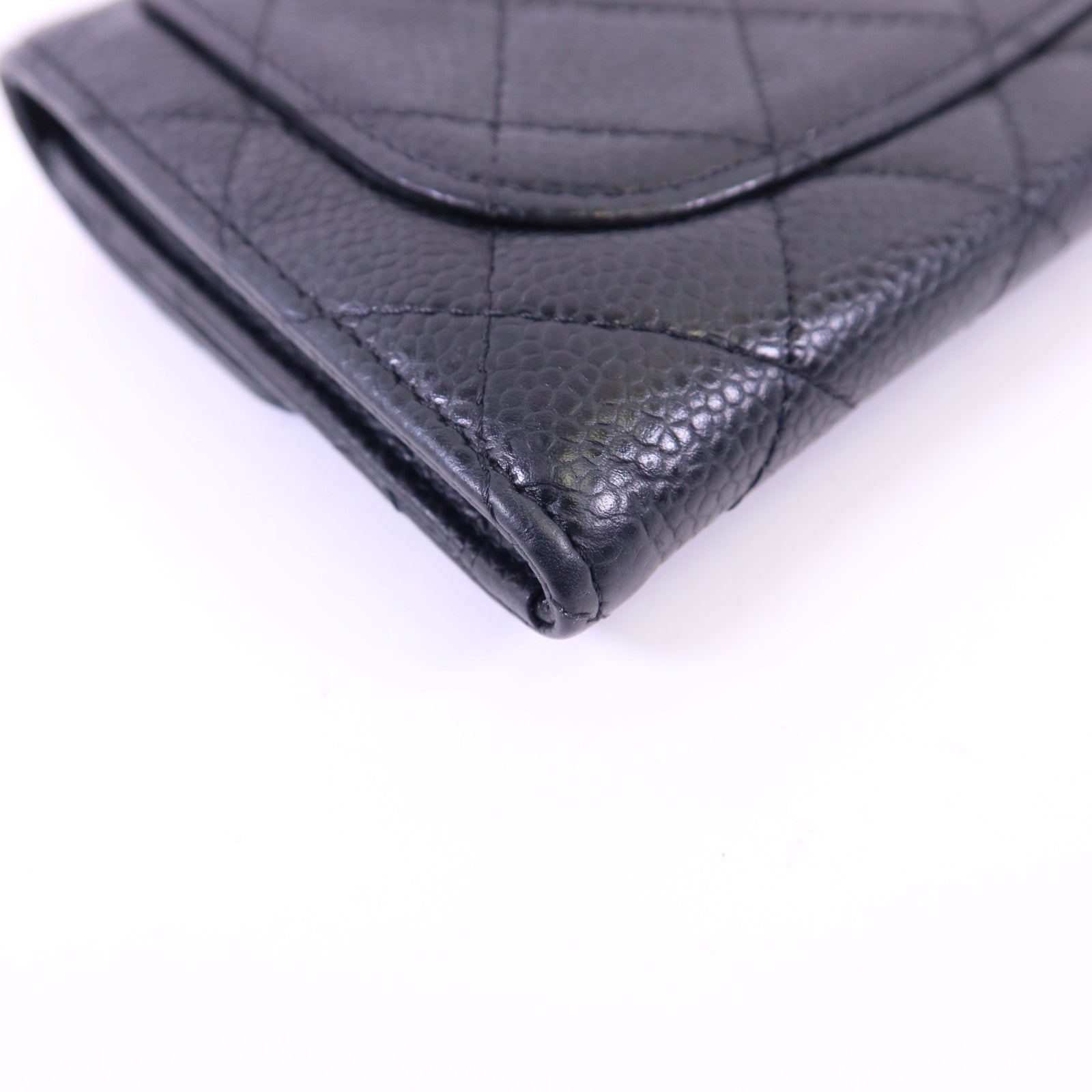 CHANEL 牛皮皮革Wallet銀扣錢包