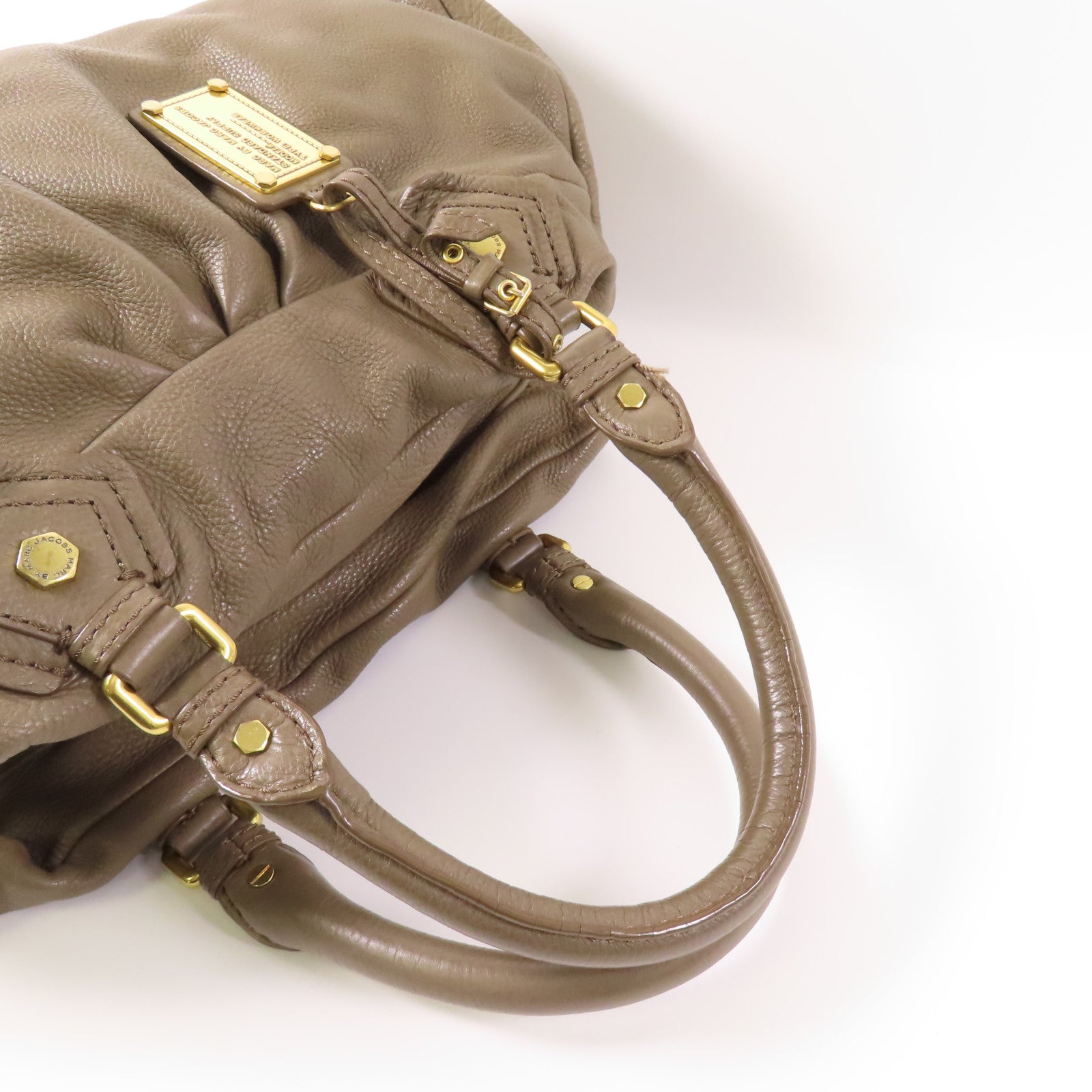 MARC BY MARC JACOBS 【激減優惠】牛皮皮革2 Way Bag金扣手挽肩背兩用袋
