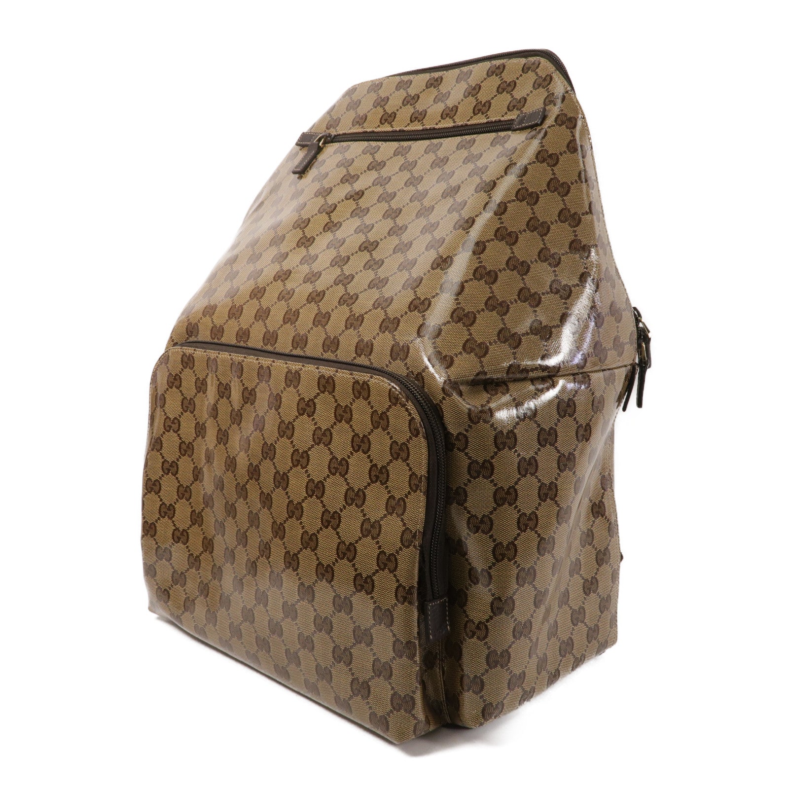 GUCCI 塗層帆布GG Crystal Backpack背包