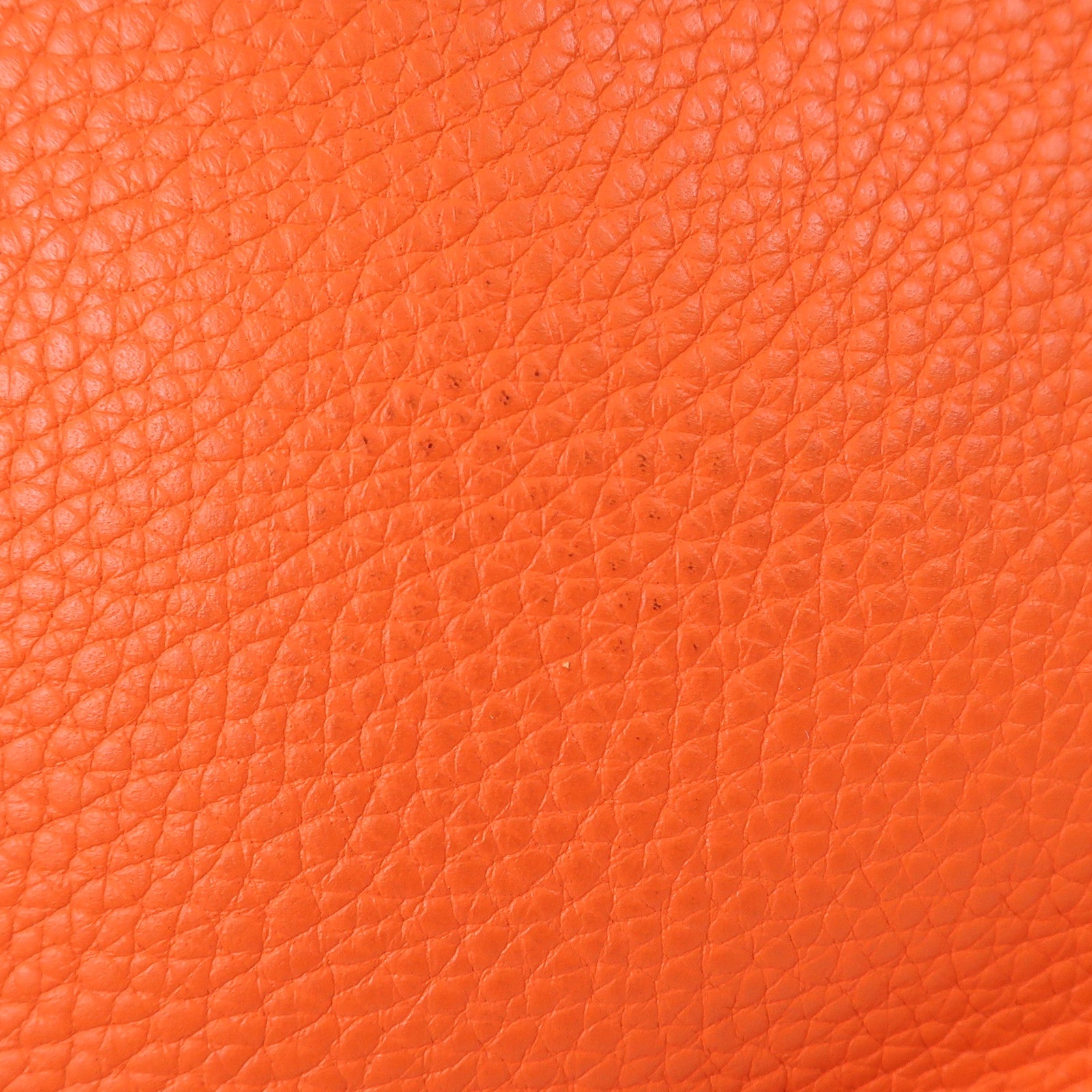 HERMES Clemence皮革Evelyne TPM銀扣肩背袋Orange Poppy