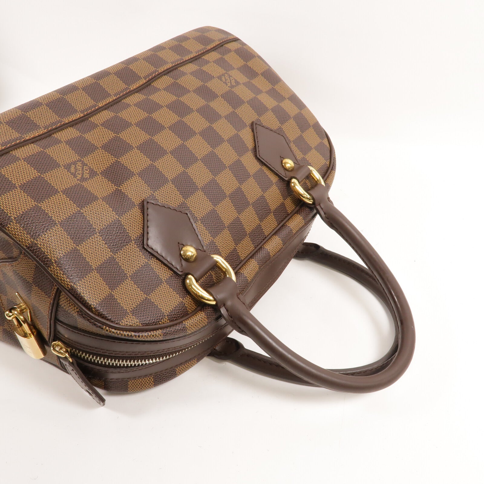 LOUIS VUITTON Damier Duomo金扣手挽袋