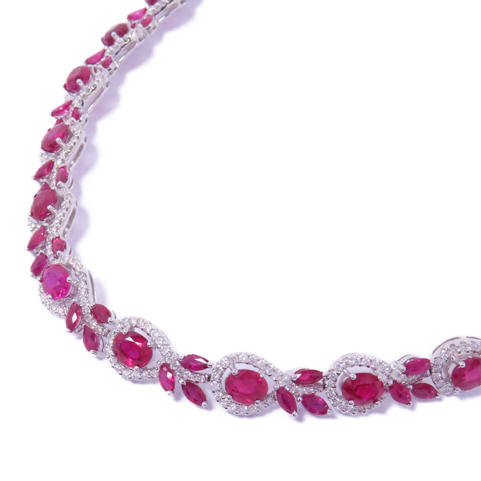 JEWELRY 18K白金Ruby/Diamond Necklace紅寶石/鑽石項鍊