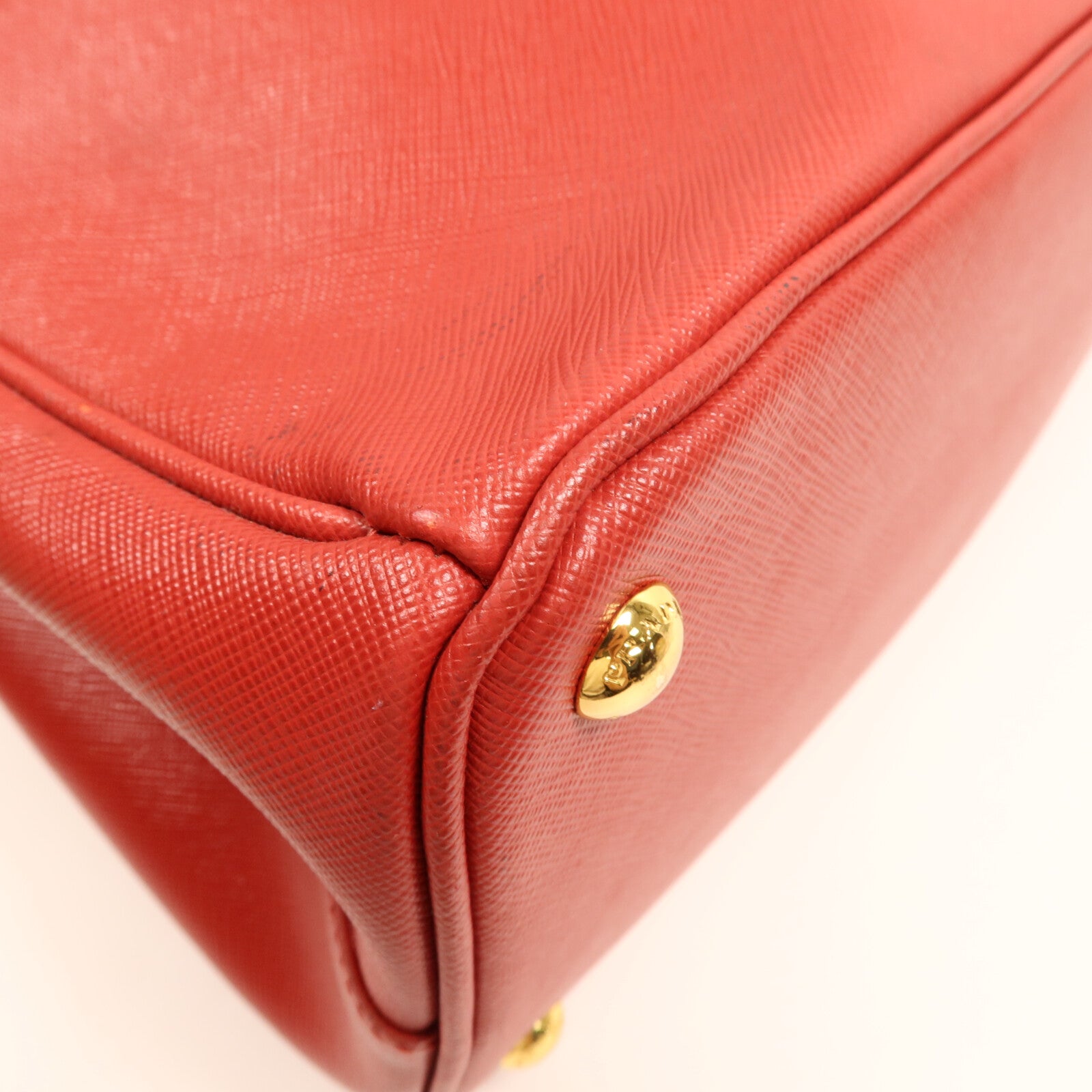PRADA Saffiano皮革Double Zip Medium金扣手挽肩背兩用袋
