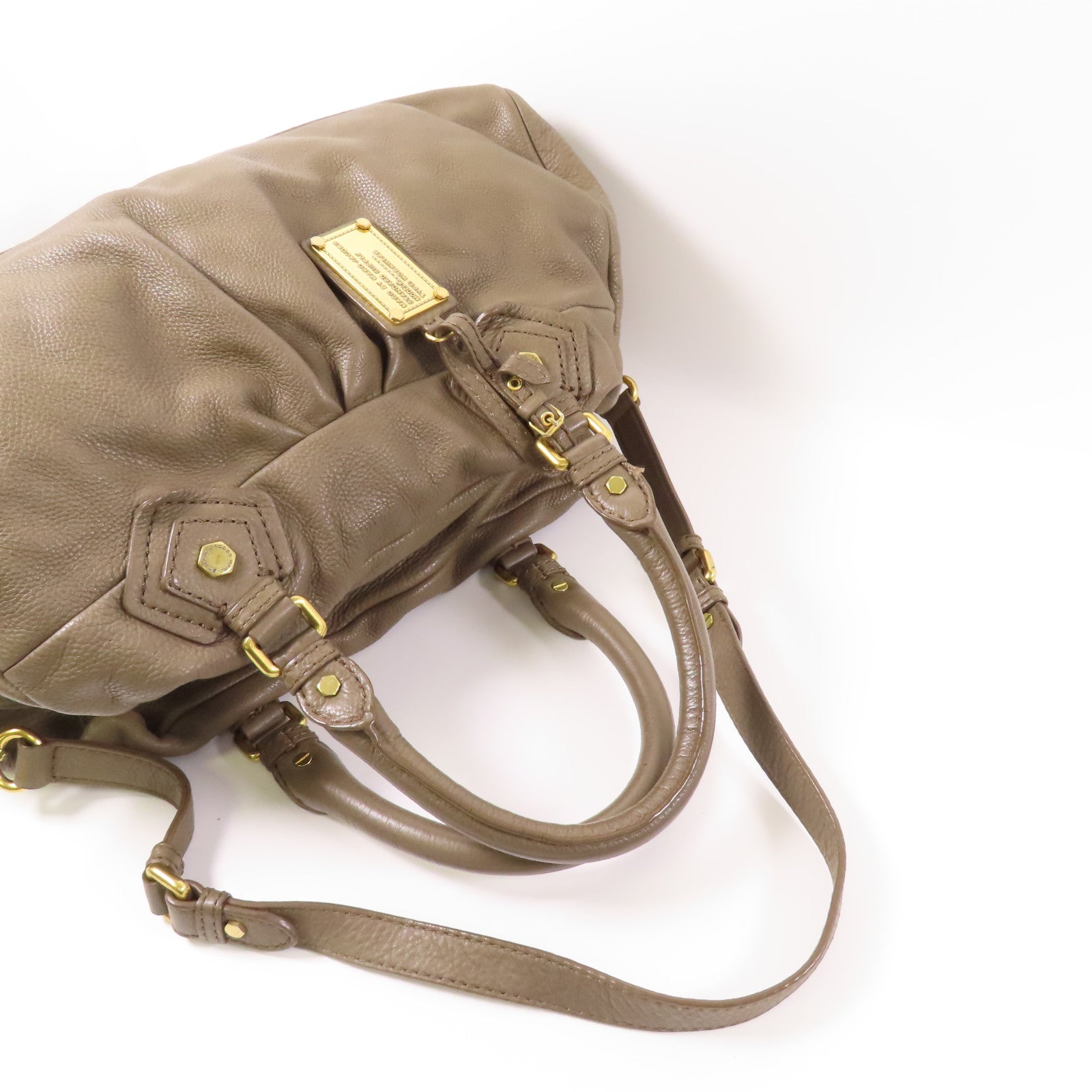 MARC BY MARC JACOBS 【激減優惠】牛皮皮革2 Way Bag金扣手挽肩背兩用袋