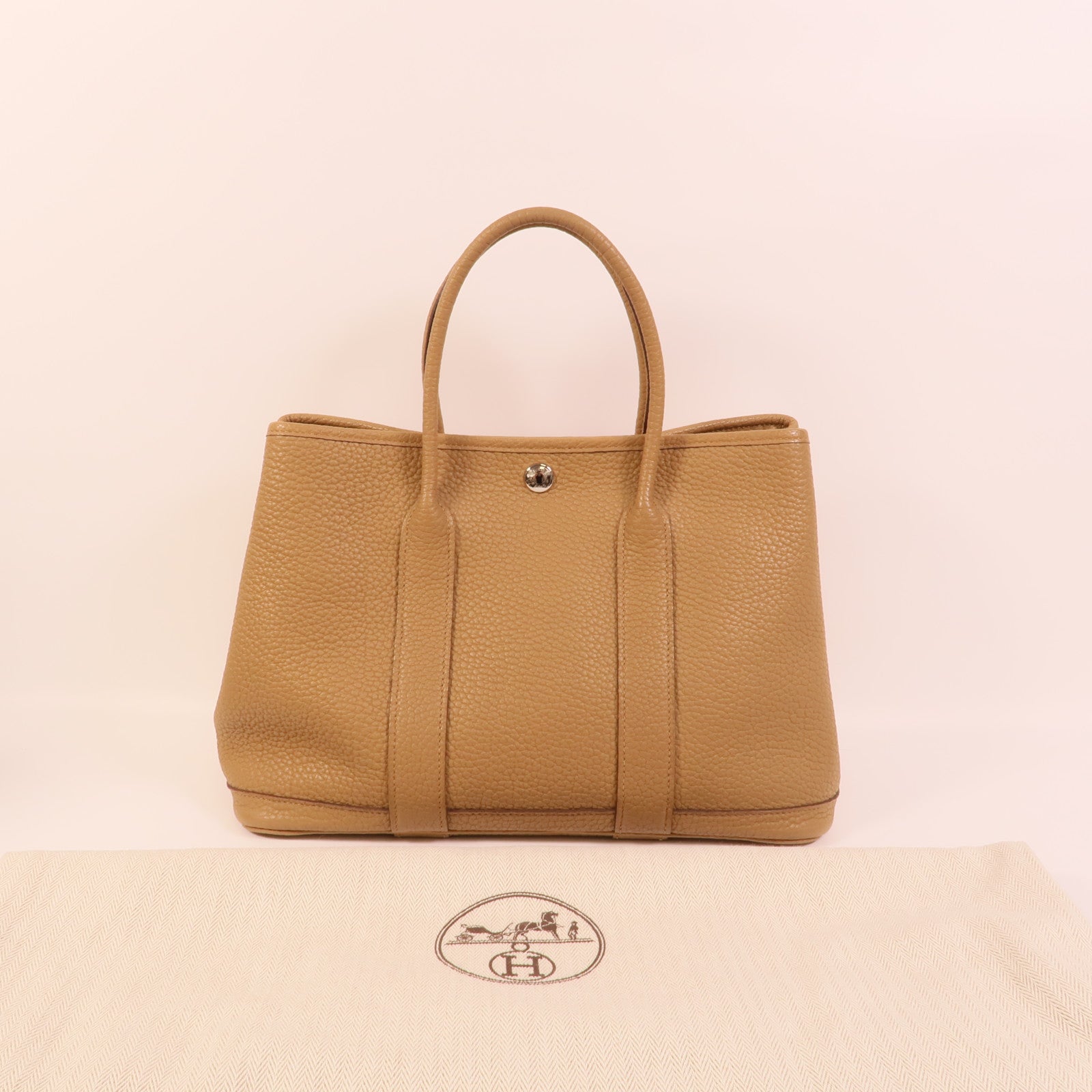 HERMES Negonda皮革Garden Party TPM手挽袋Biscuit