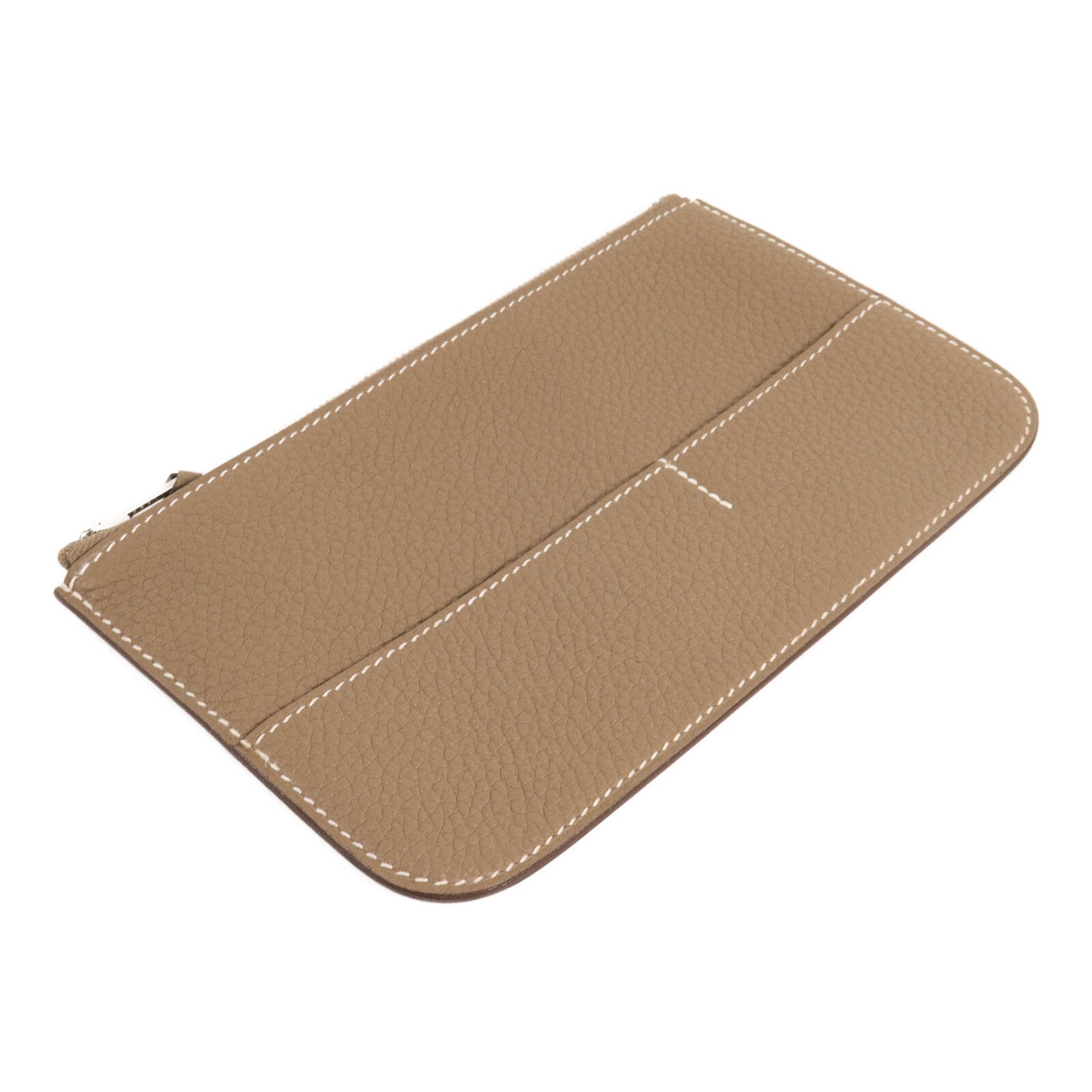 HERMES Togo皮革Dogon Duo Wallet長錢包Etoupe