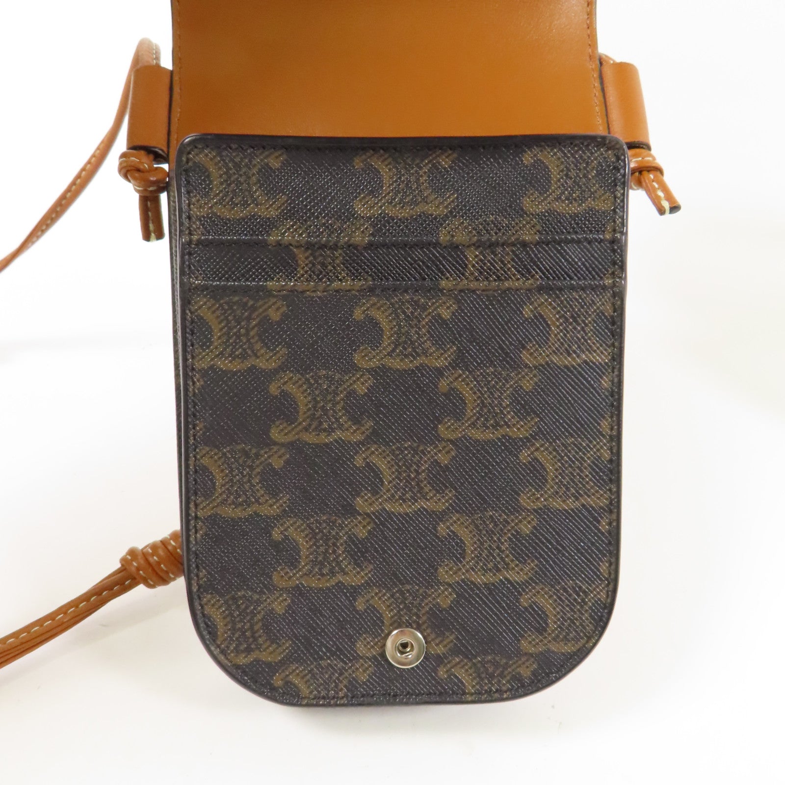 CELINE 塗層帆布Triomphe Phone Bag肩背袋