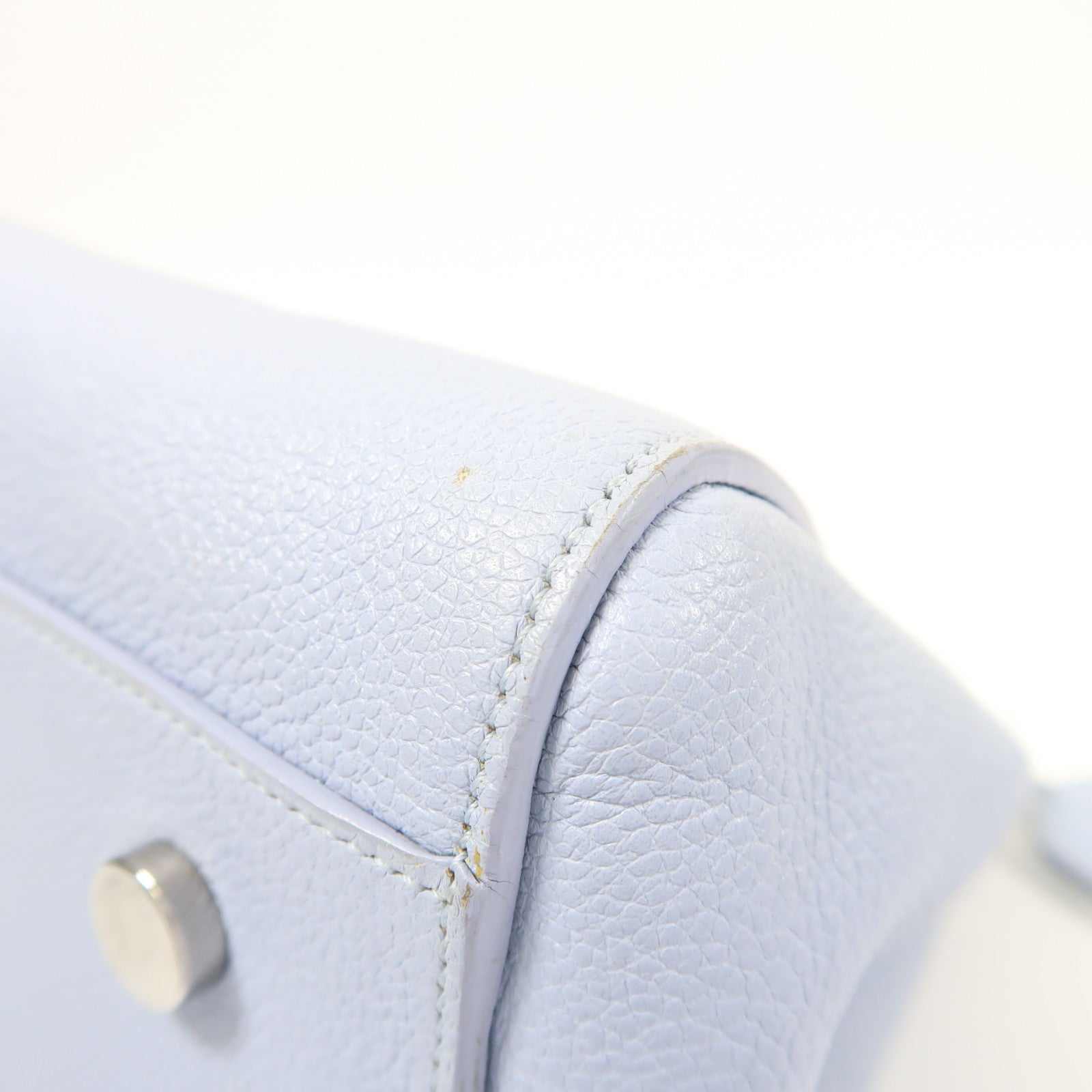 SAINT LAURENT YSL SHW Cabas Rive Gauche 400413 Calfskin Leather Light Blue