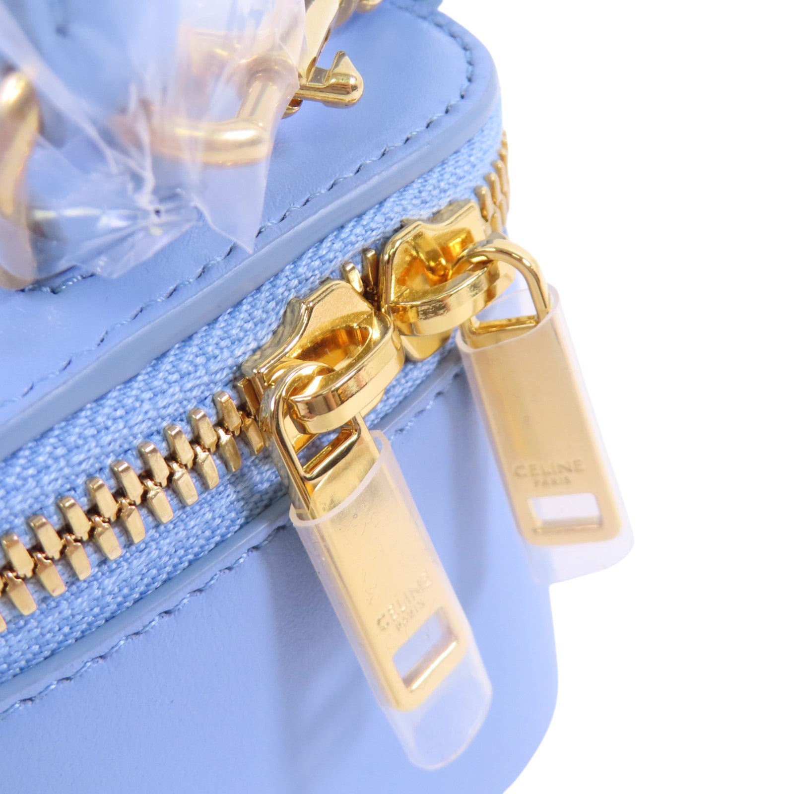 CELINE GHW Mini Vanity Case Hand Shoulder Bag Crossbody Calfskin Leather