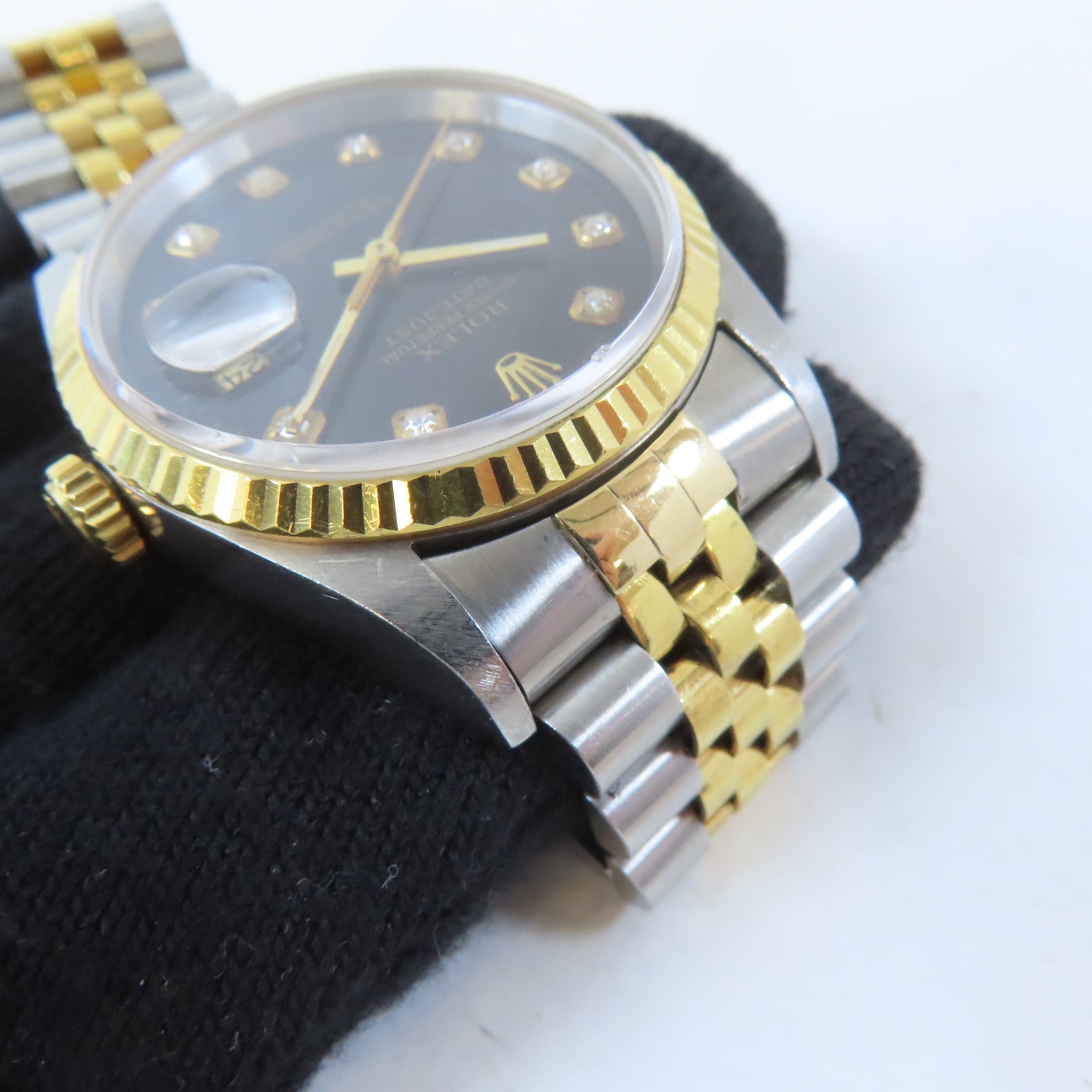 ROLEX Datejust 3618K黃金/不鏽鋼手錶自動機芯黑色