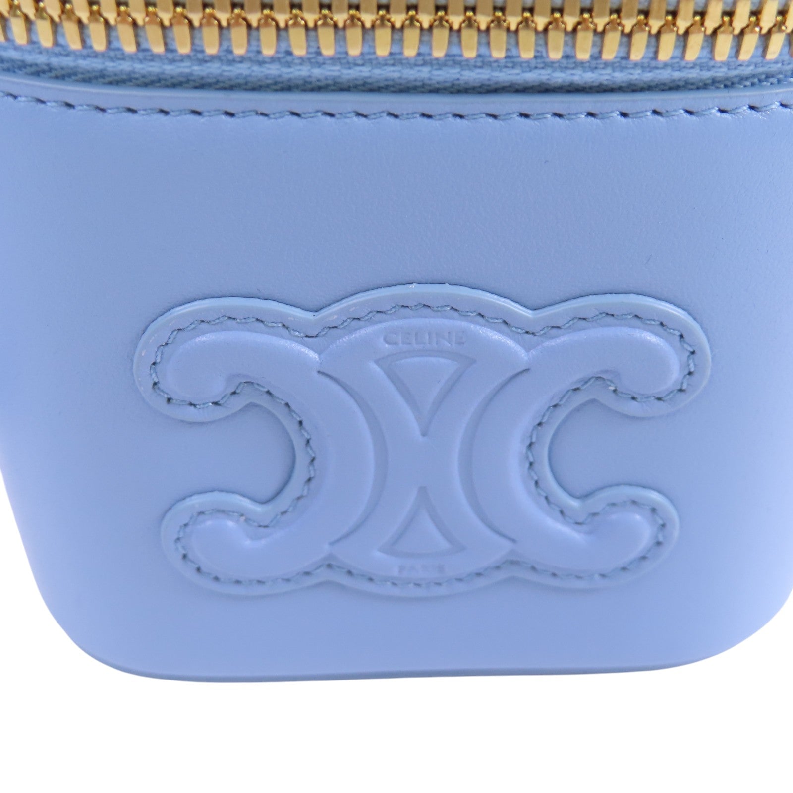 CELINE GHW Mini Vanity Case Hand Shoulder Bag Crossbody Calfskin Leather