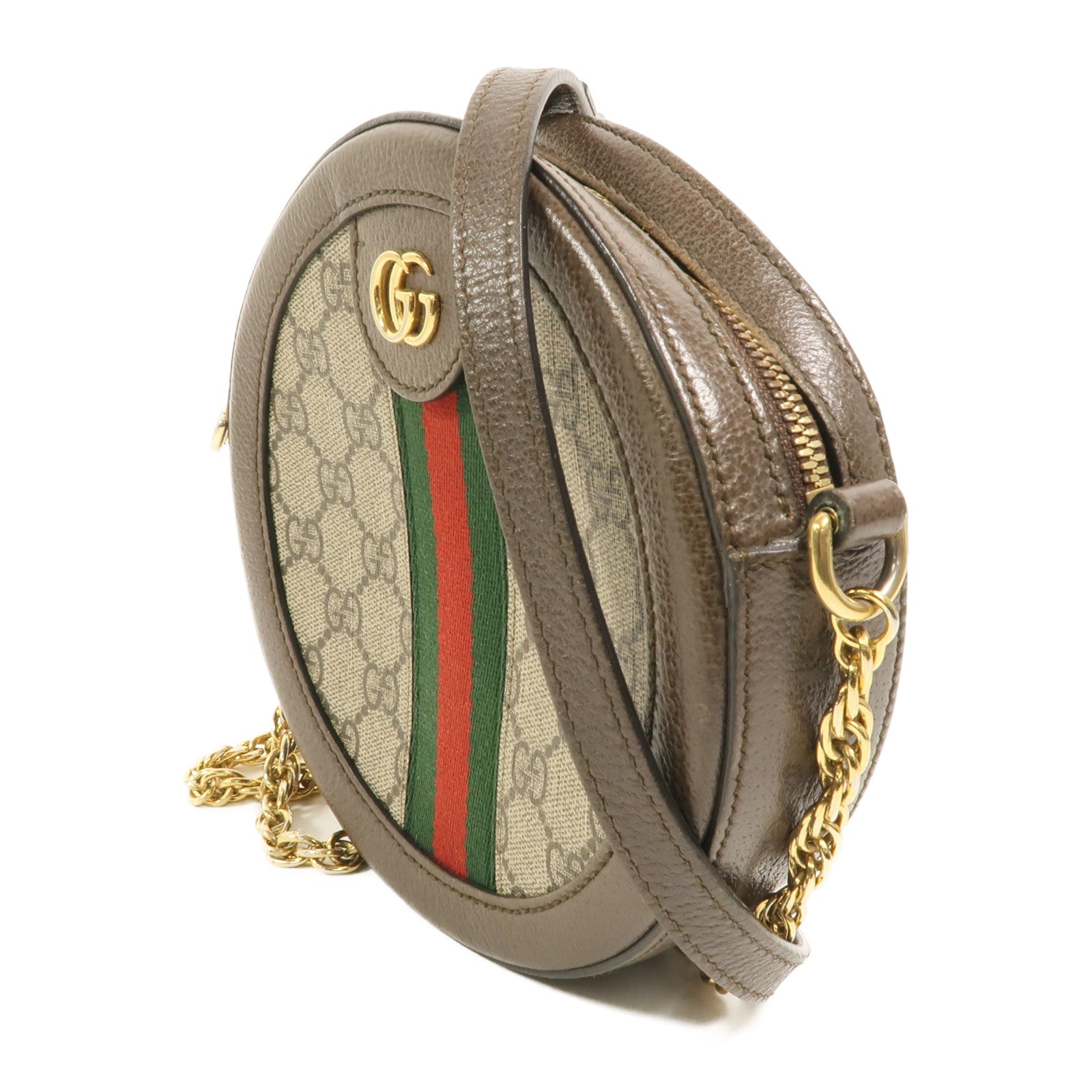 GUCCI 塗層帆布Ophidia鏈帶肩背袋