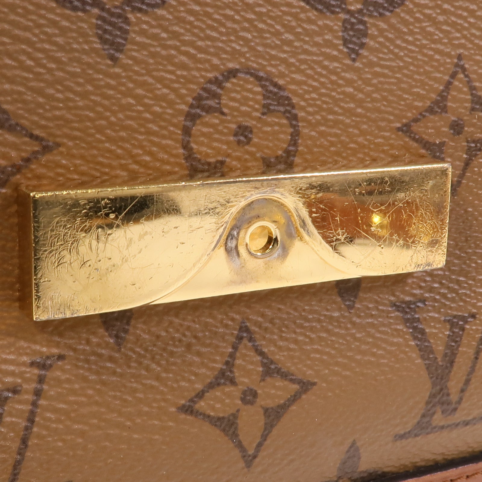 LOUIS VUITTON 【激減優惠】Monogram Reverse Dauphine MM金扣肩背袋