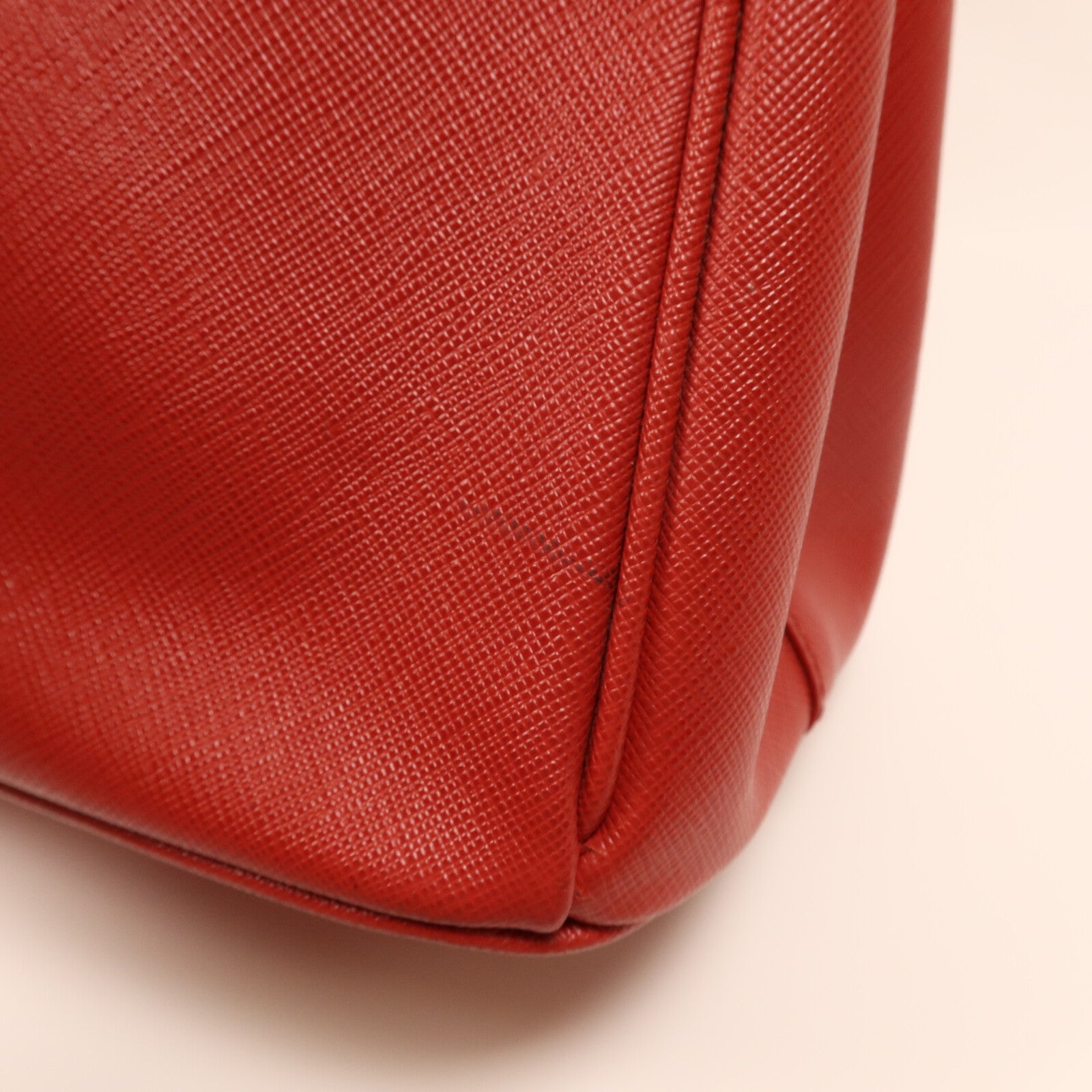 PRADA Saffiano皮革Double Zip Medium金扣手挽肩背兩用袋