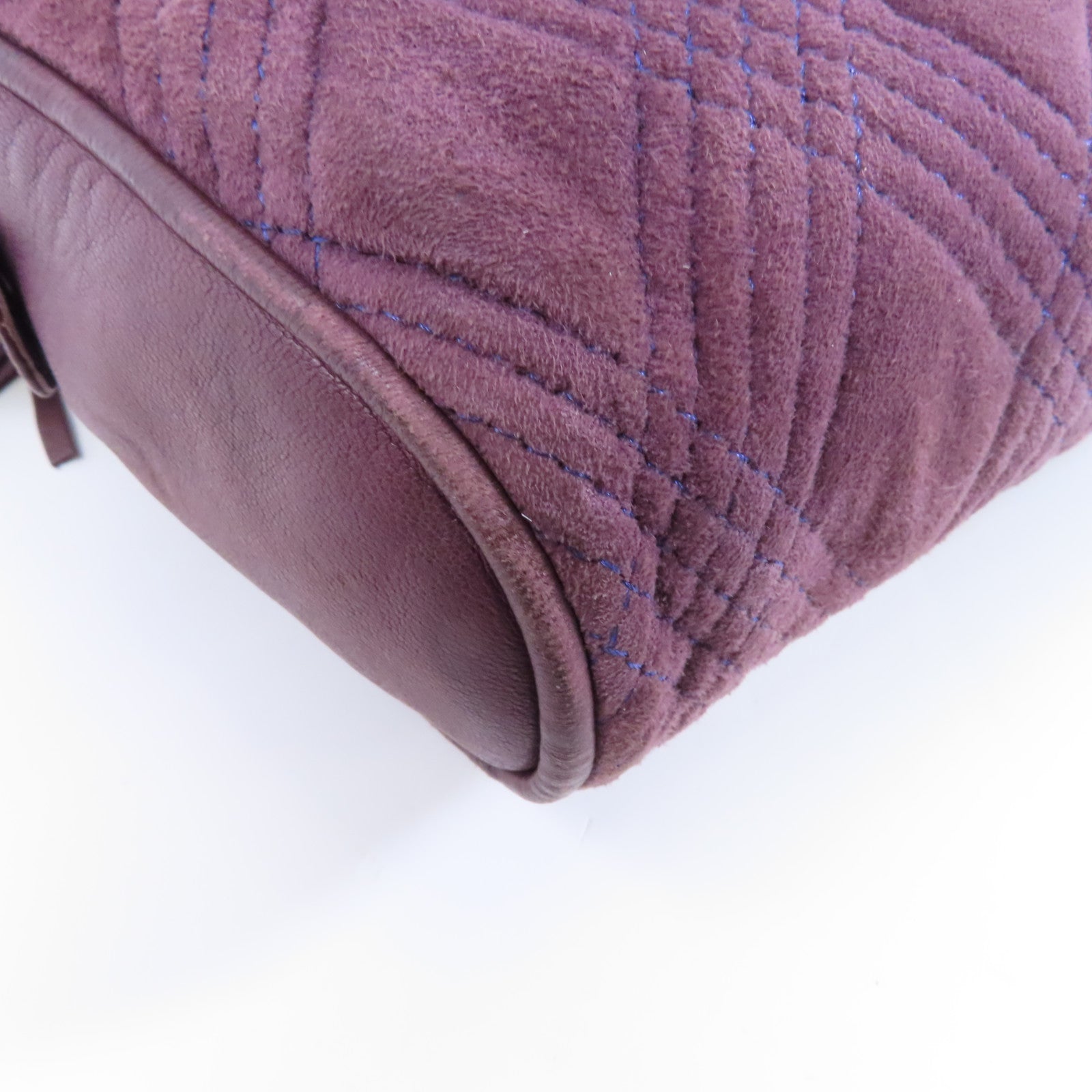 BALLY 【激減優惠】麂皮皮革Chain Shoulder Bag金扣鏈帶肩背袋紫色