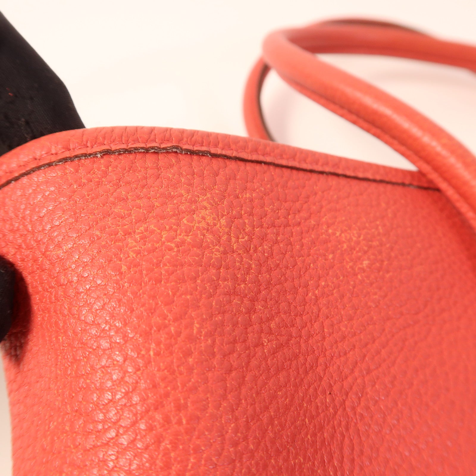 HERMES Negonda皮革Garden Party PM銀扣手挽袋Bougainvillier