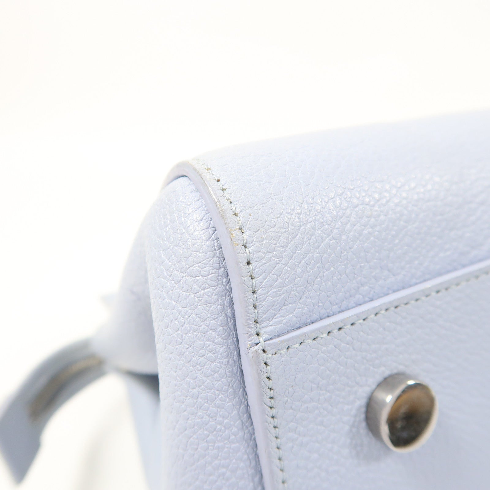 SAINT LAURENT YSL SHW Cabas Rive Gauche 400413 Calfskin Leather Light Blue