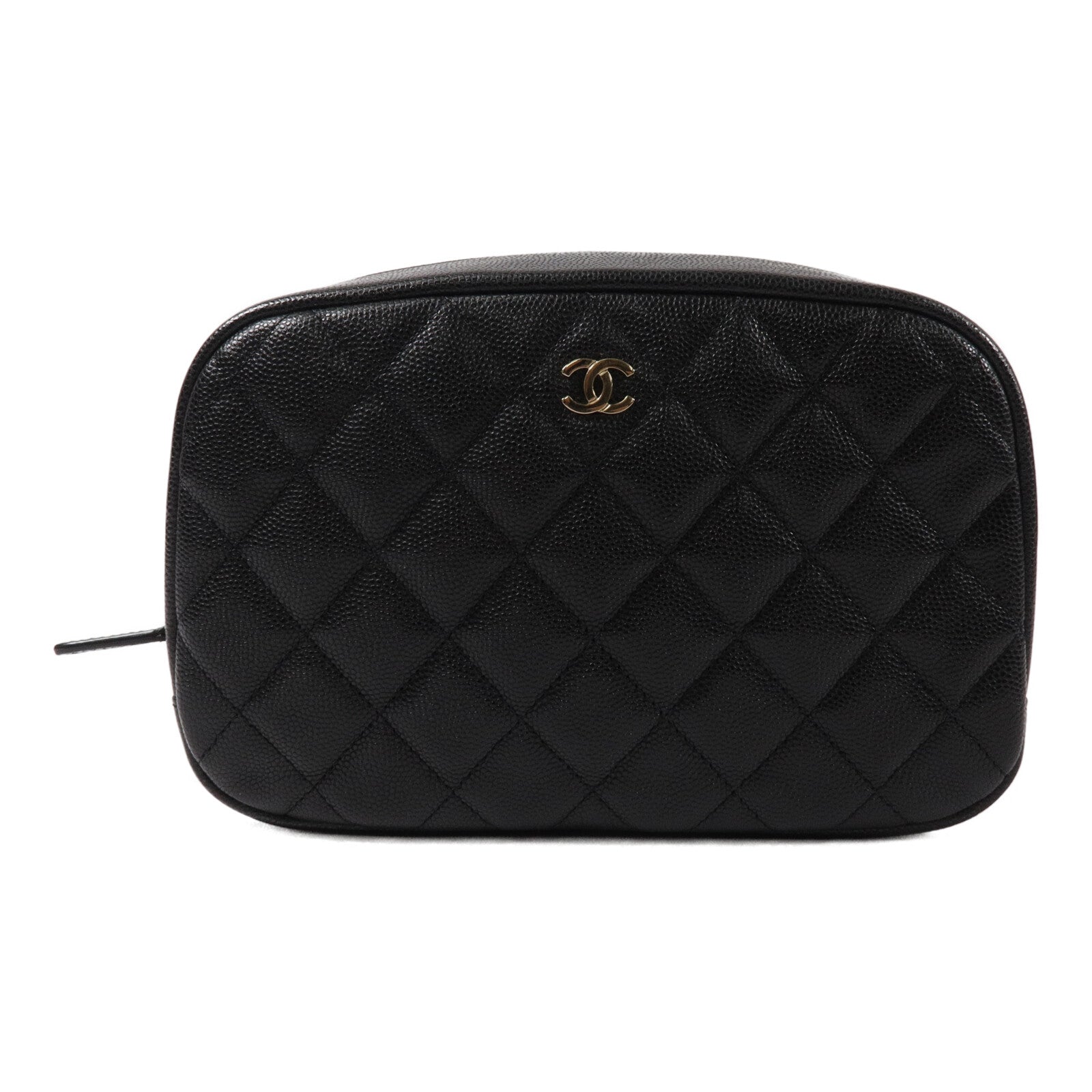 CHANEL 牛皮皮革Double Zip Cosmetic Pouch手提包