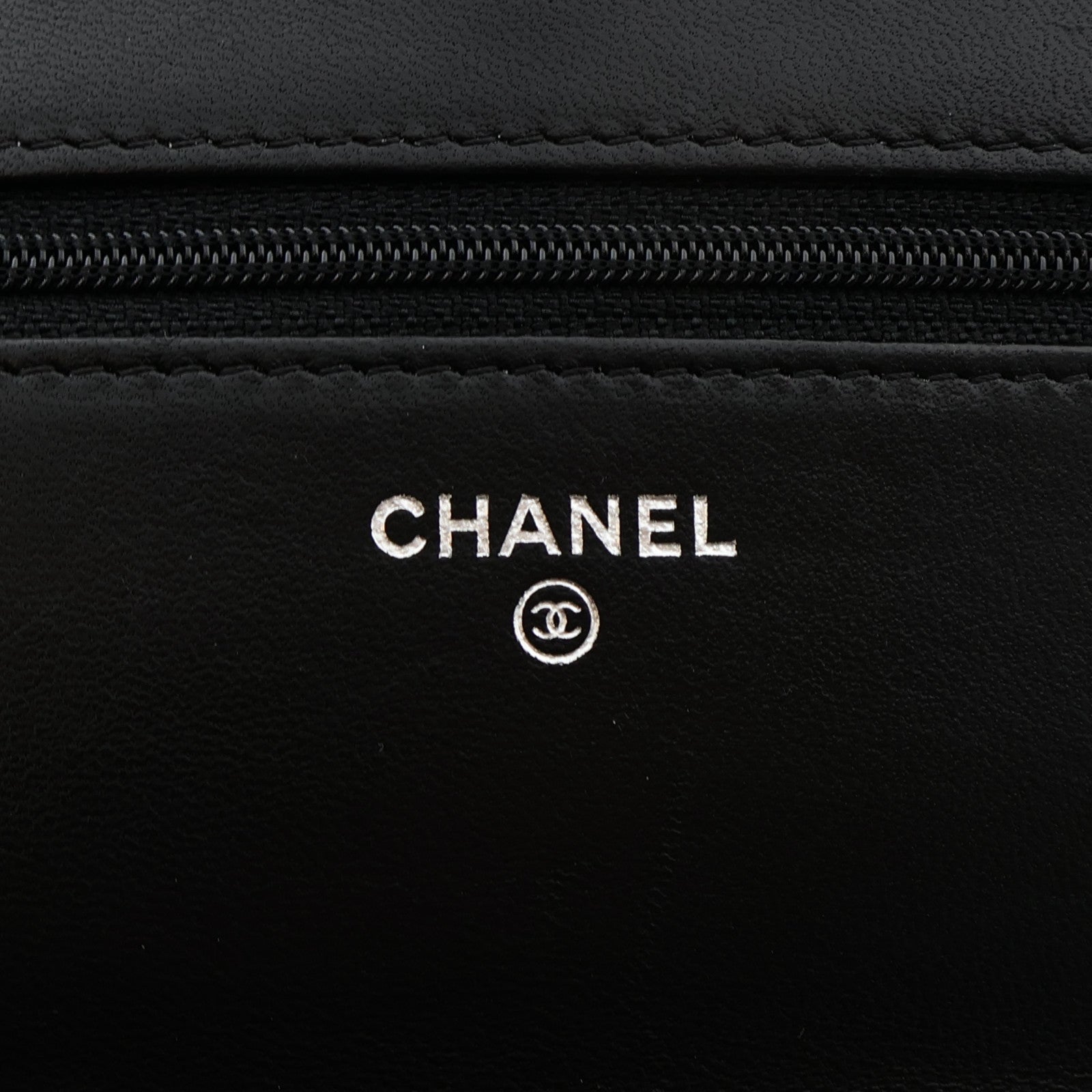 CHANEL 羊皮皮革WOC Wallet On Chain銀扣鏈帶肩背袋