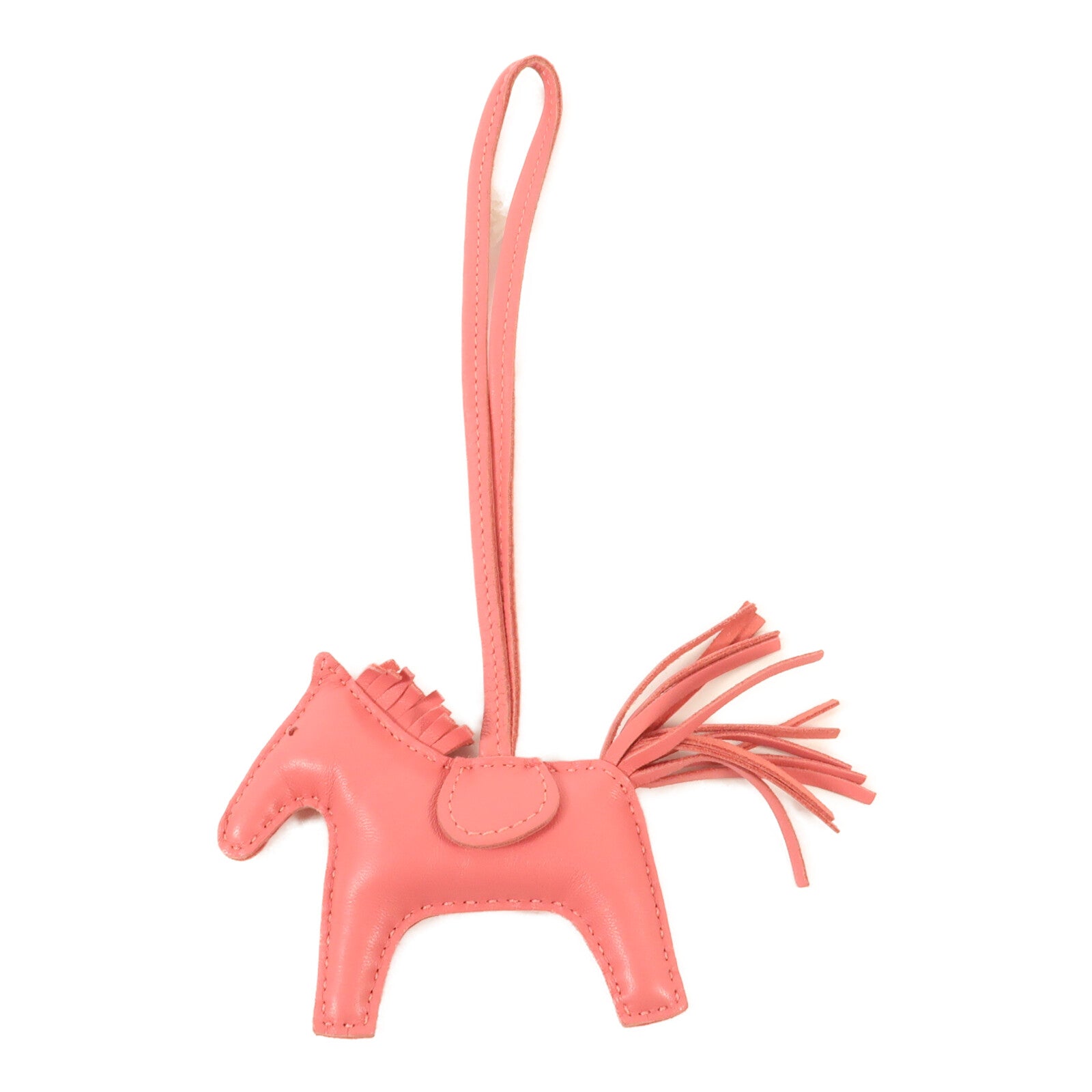 HERMES 【激減優惠】Milo/Swift皮革Rodeo PM掛飾Pink