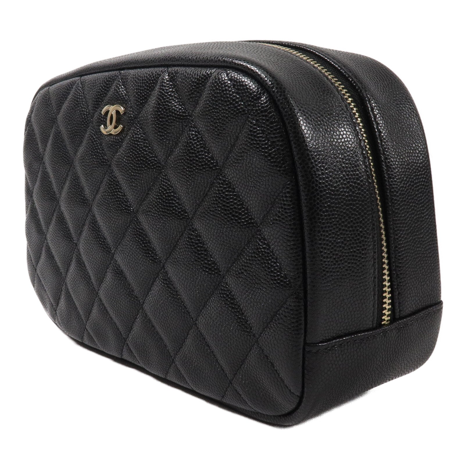CHANEL 牛皮皮革Double Zip Cosmetic Pouch手提包