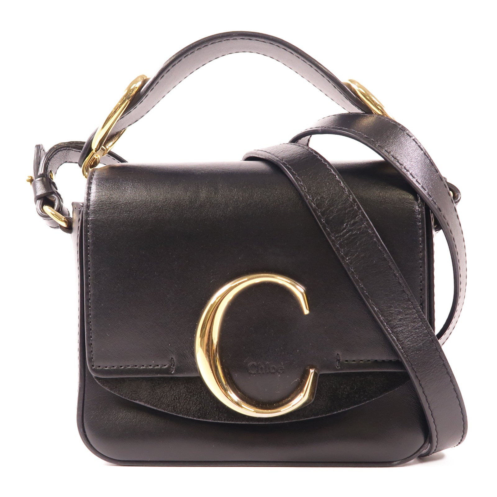 Chloe 【激減優惠】牛皮皮革Shoulder Bag金扣手挽肩背兩用袋