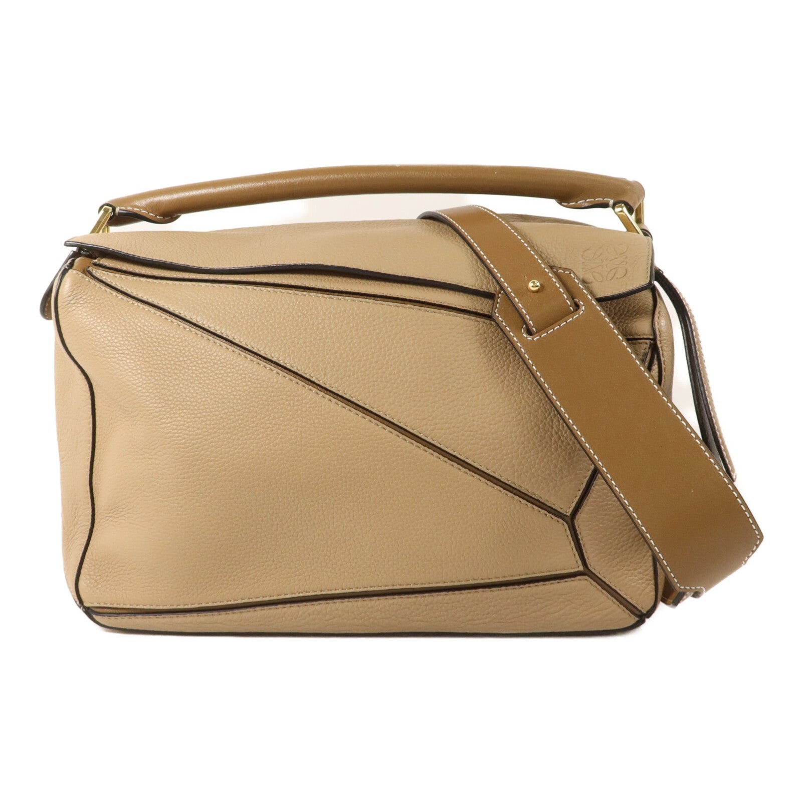 LOEWE 牛皮皮革Puzzle Medium手挽肩背兩用袋