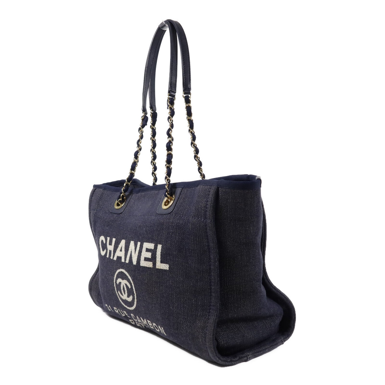 CHANEL 帆布Deauville Tote Bag手挽袋
