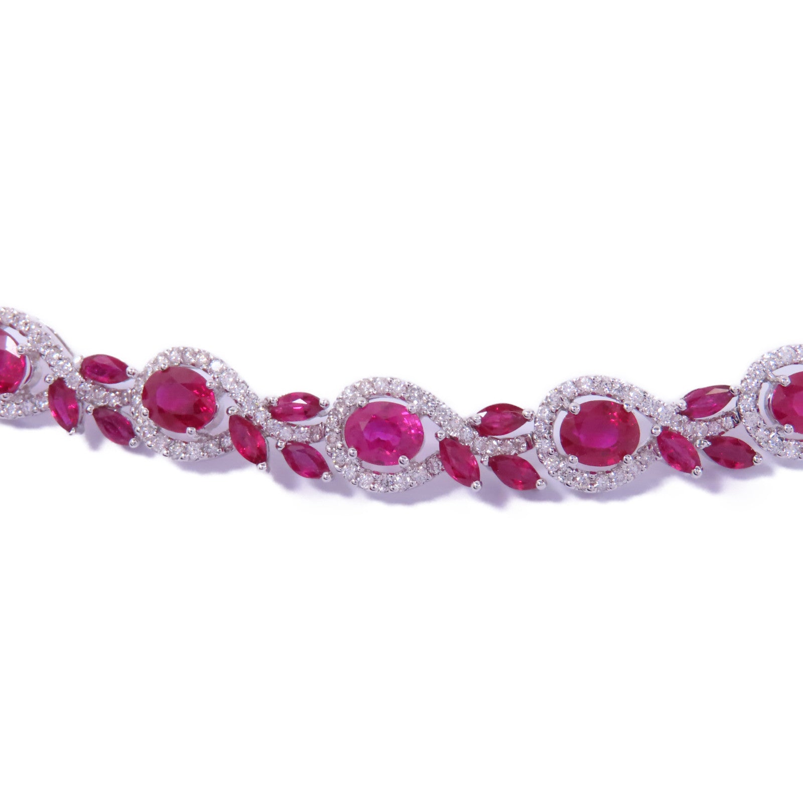 JEWELRY 18K白金Ruby/Diamond Necklace紅寶石/鑽石項鍊