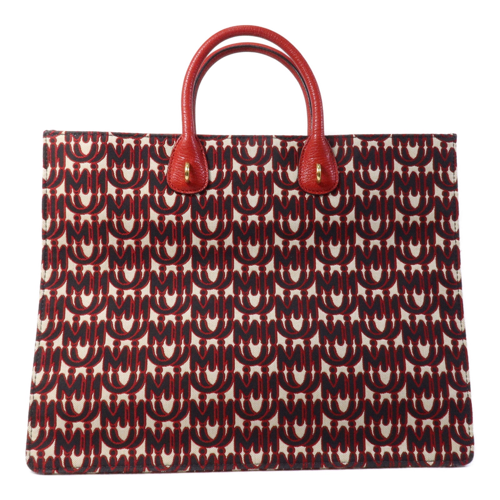 Miu Miu 帆布Tote Bag鏈帶手挽肩背兩用袋
