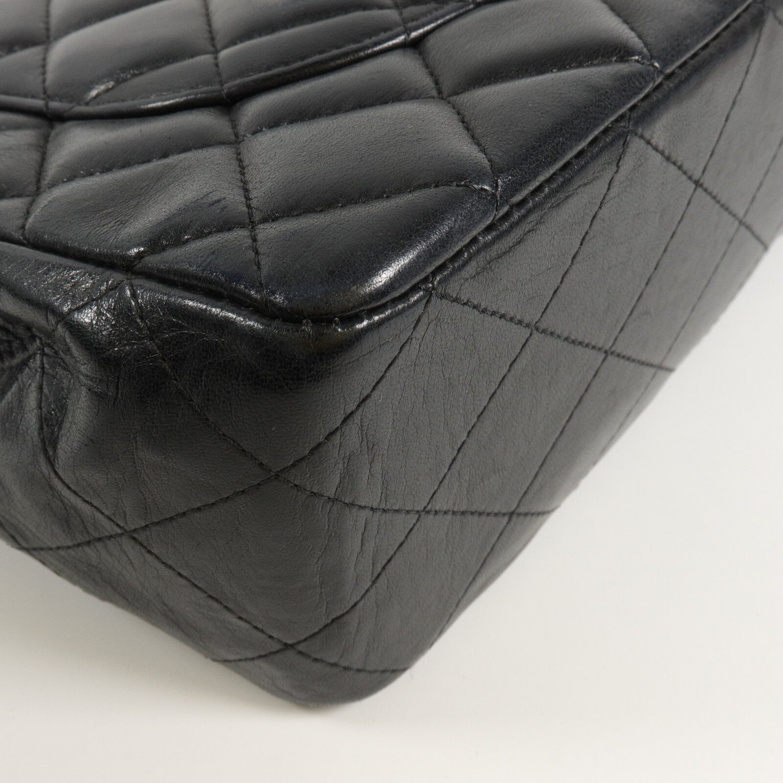 CHANEL 羊皮皮革Large Classic鏈帶肩背袋