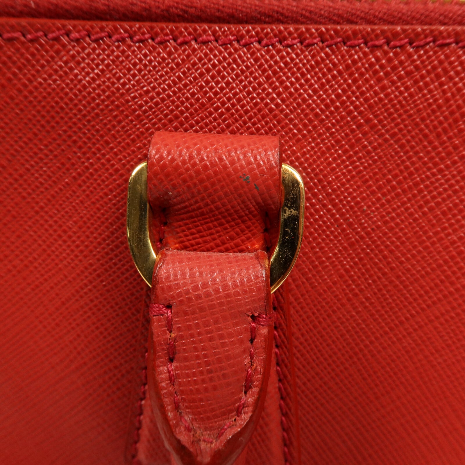 PRADA Saffiano皮革Double Zip Medium金扣手挽肩背兩用袋