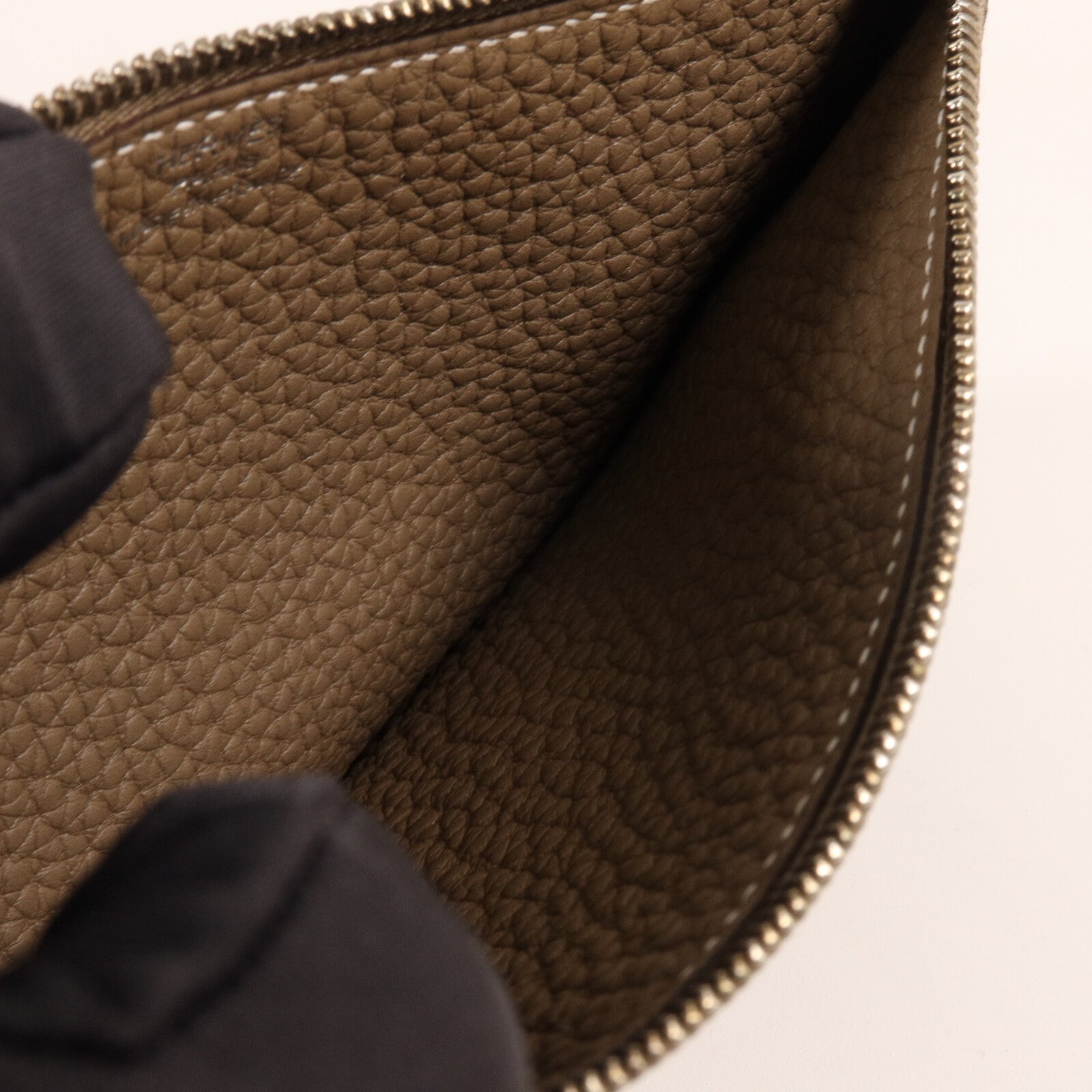 HERMES Togo皮革Dogon Duo Wallet長錢包Etoupe