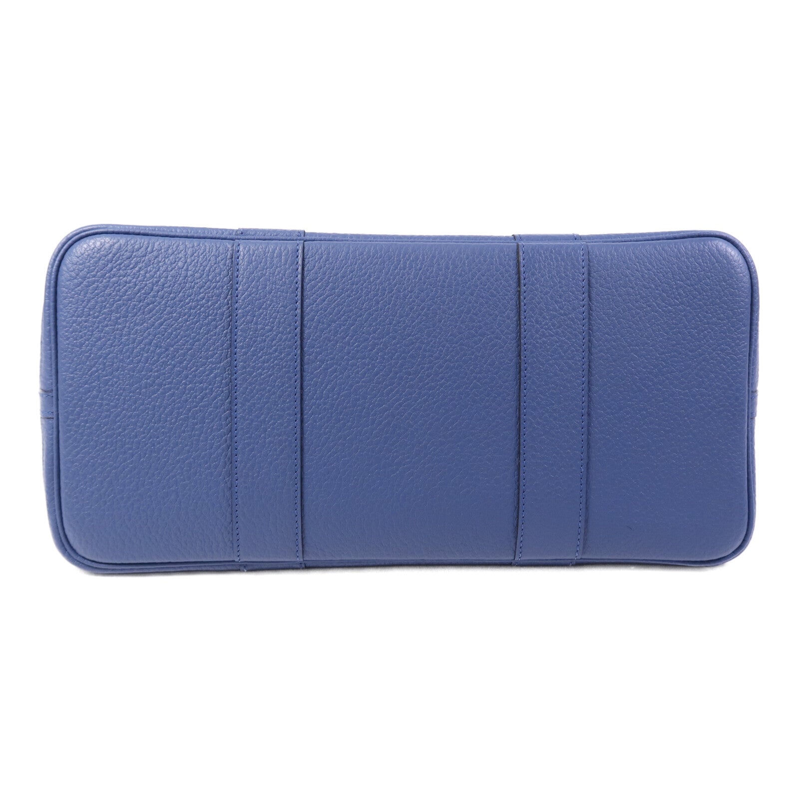 HERMES Negonda皮革Garden Party 36銀扣手挽袋Bleu Agate