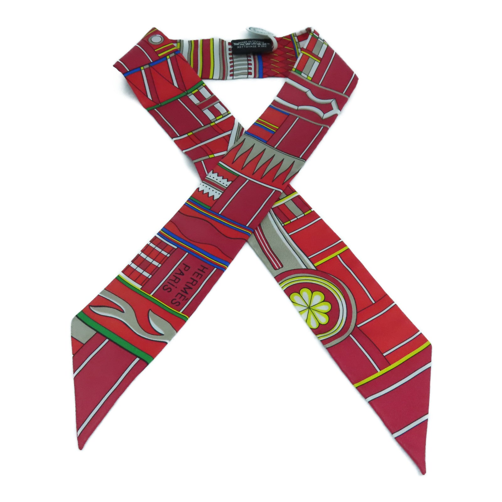 HERMES 【激減優惠】絲質Twilly Scarf絲巾紅色