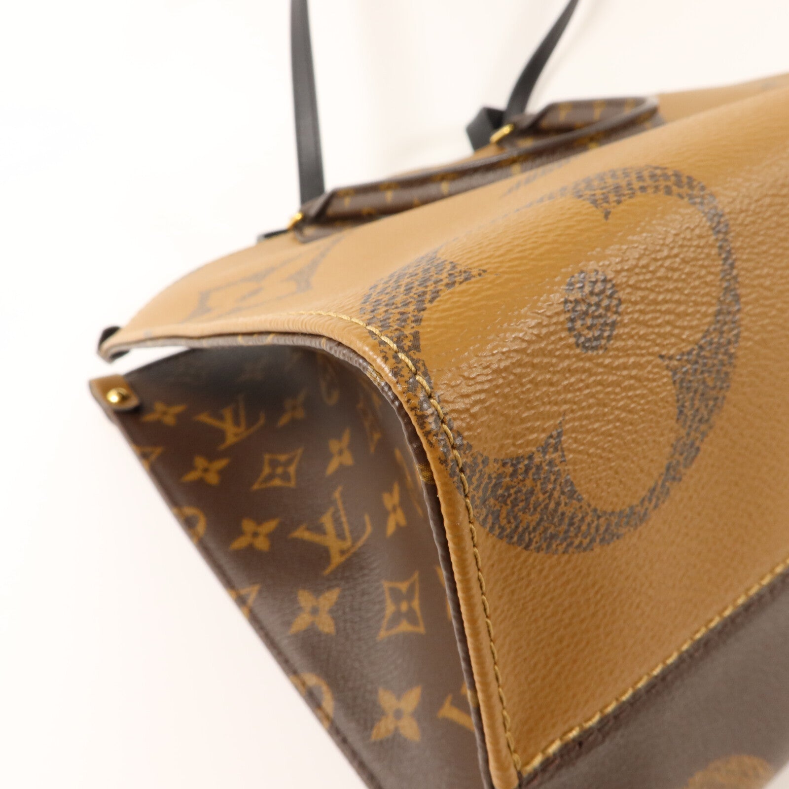 LOUIS VUITTON Monogram Giant On The Go MM金扣手挽肩背兩用袋