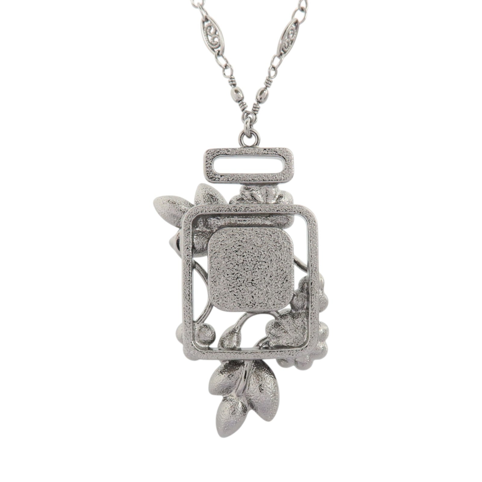 CHANEL 金屬/PVC No5 Perfume Bottle Necklace銀扣項鏈