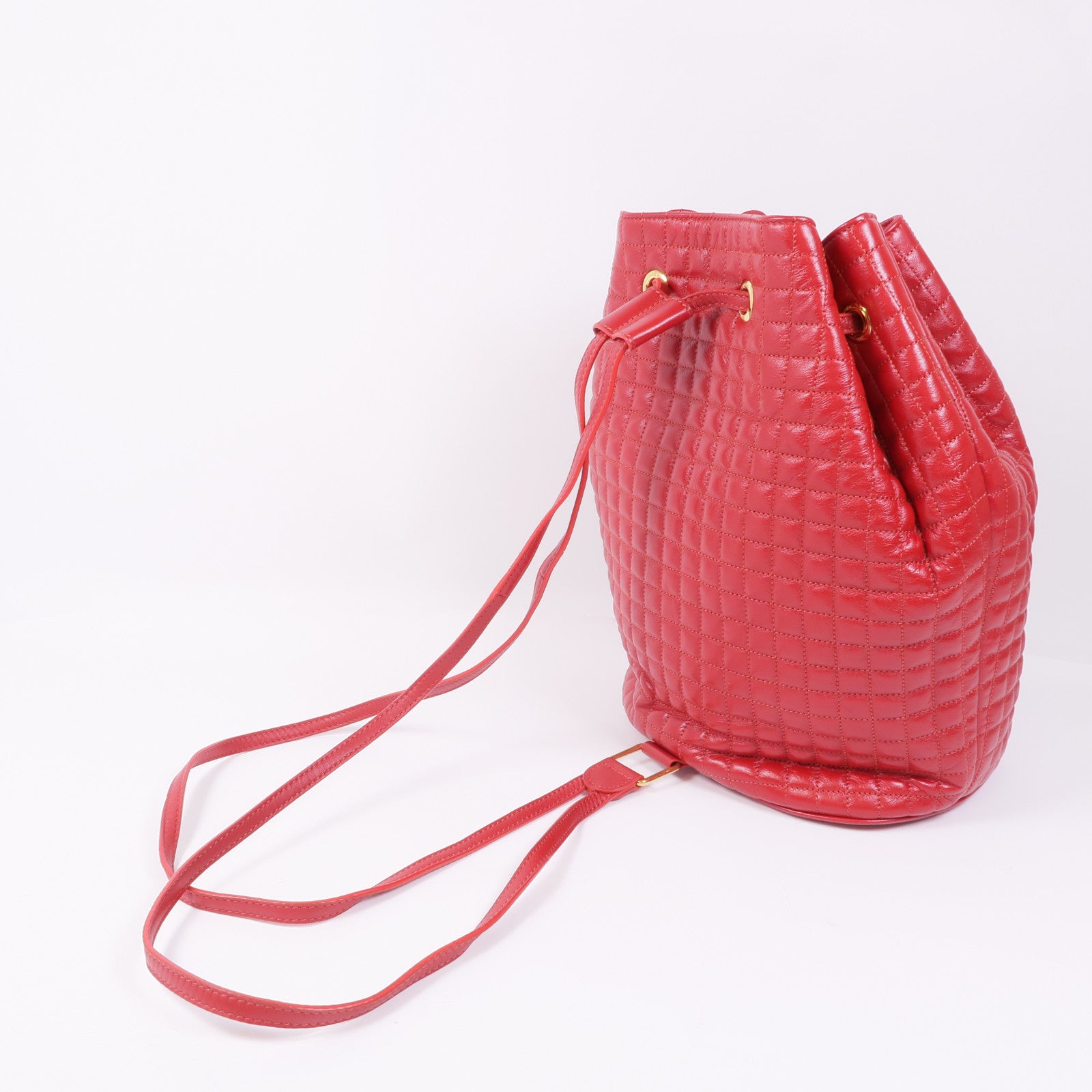 CELINE 【激減優惠】牛皮皮革C Charm Bucket Bag金扣背包