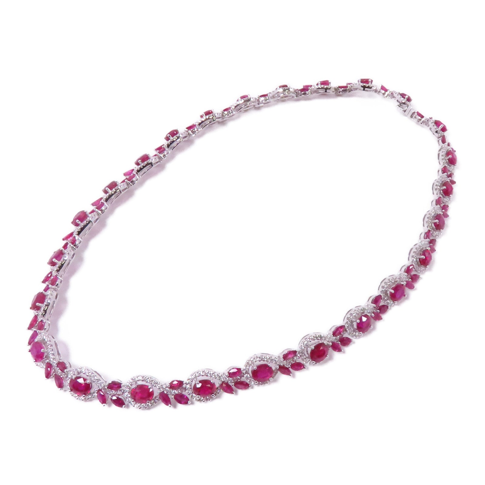 JEWELRY 18K白金Ruby/Diamond Necklace紅寶石/鑽石項鍊