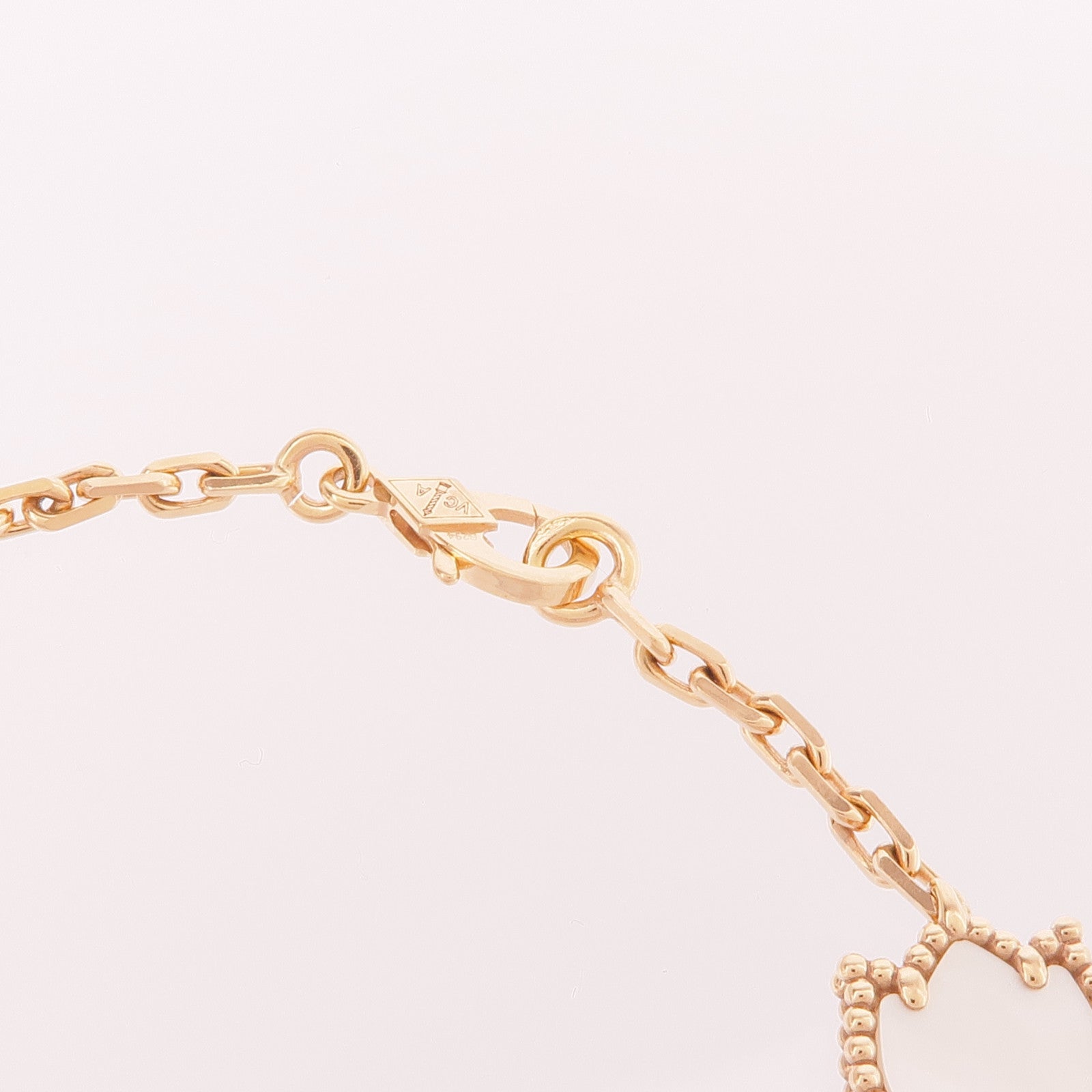 Van Cleef & Arpels 18K玫瑰金Lucky Spring Bracelet, 5 motifs珍珠母貝/紅玉髓/黑瑪瑙手鏈