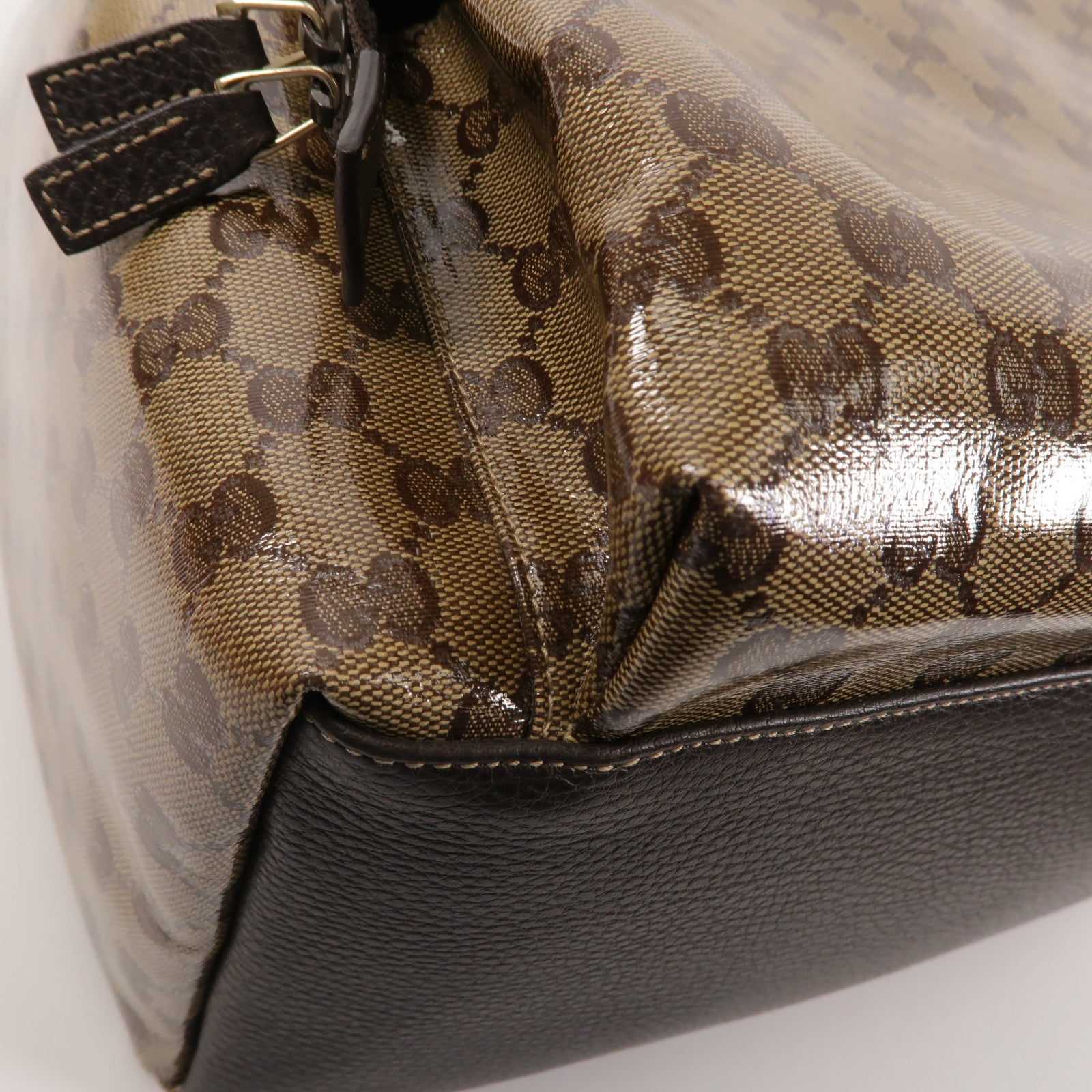 GUCCI 塗層帆布GG Crystal Backpack背包