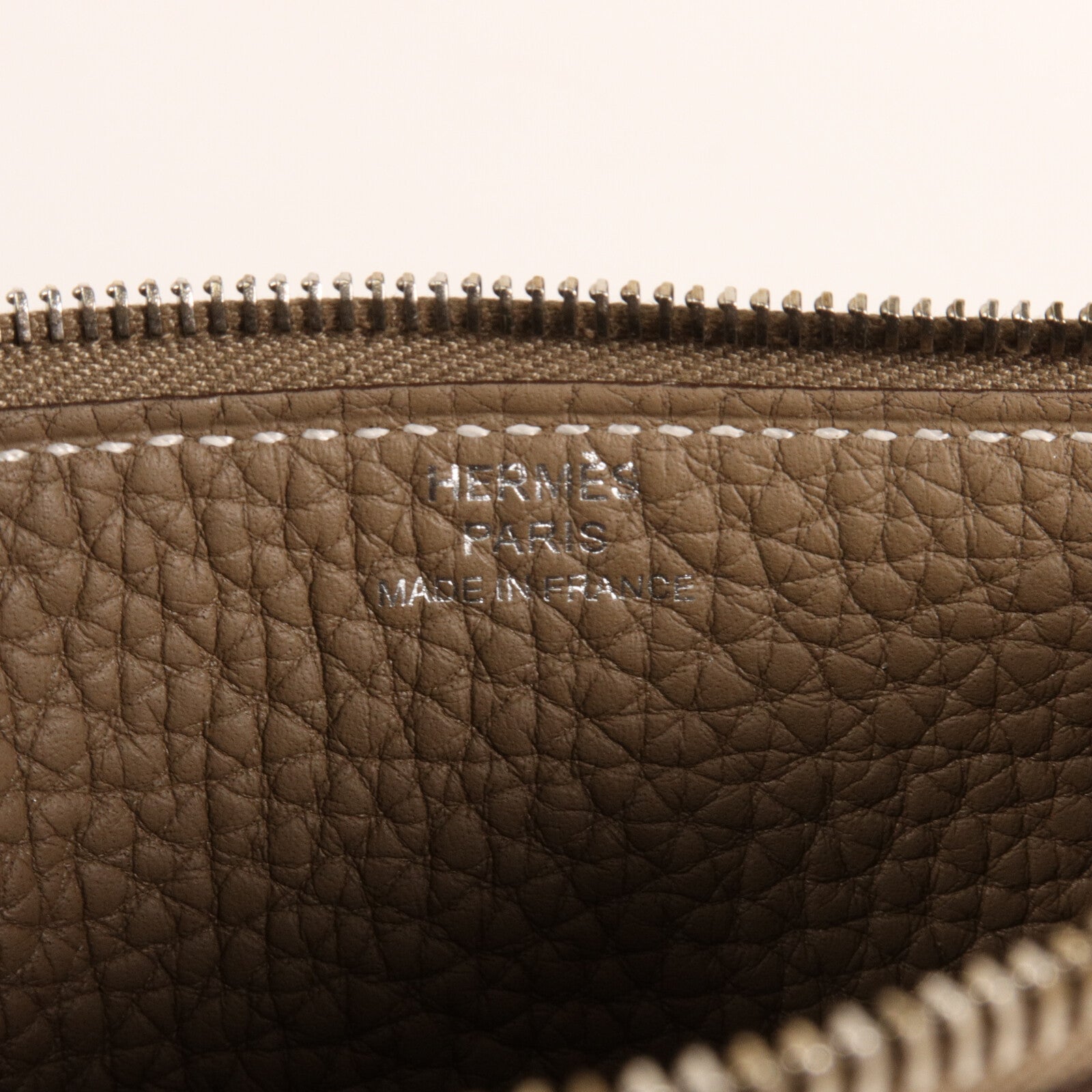 HERMES Togo皮革Dogon Duo Wallet長錢包Etoupe
