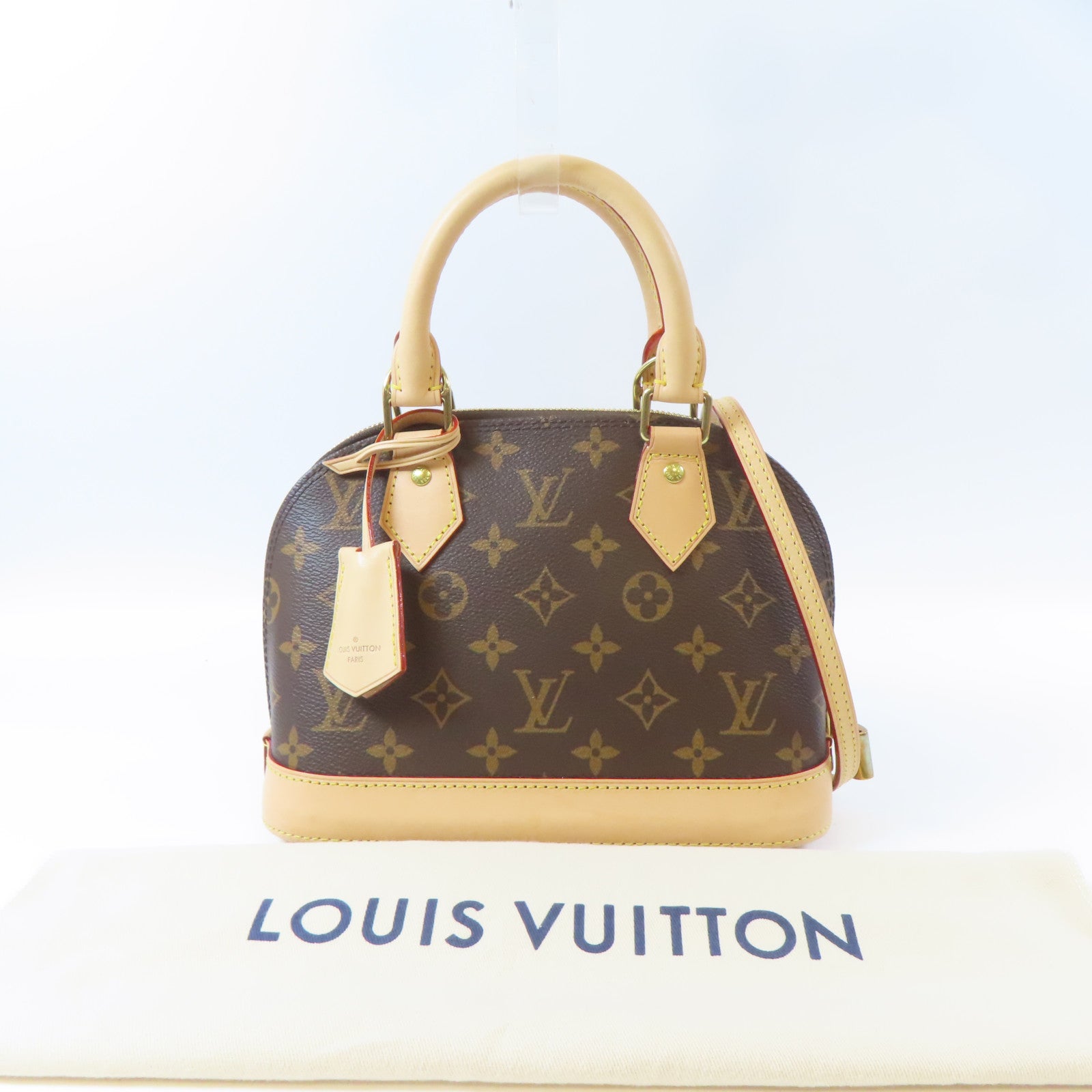 LOUIS VUITTON Monogram Alma BB金扣手挽肩背兩用袋啡色
