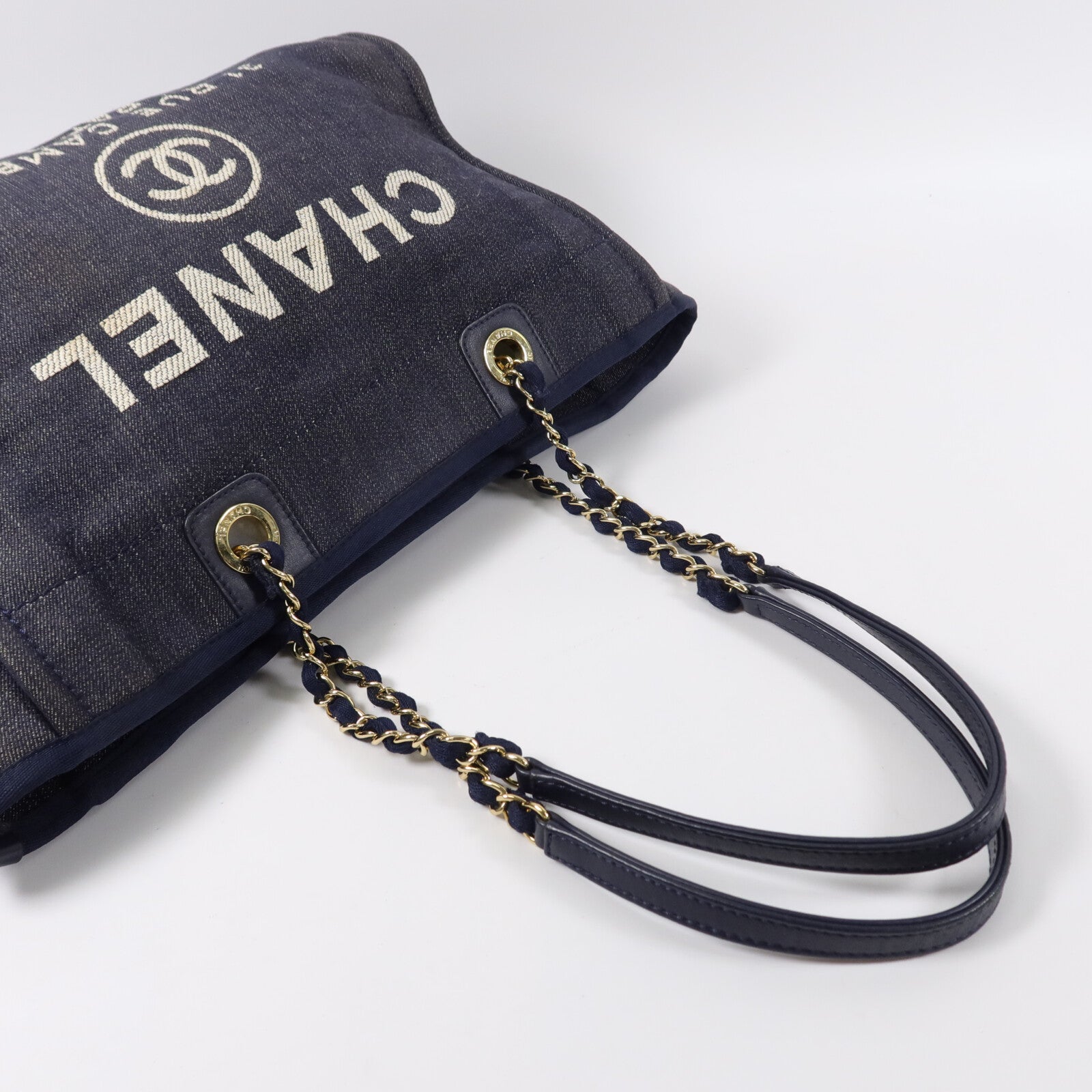 CHANEL 帆布Deauville Tote Bag手挽袋