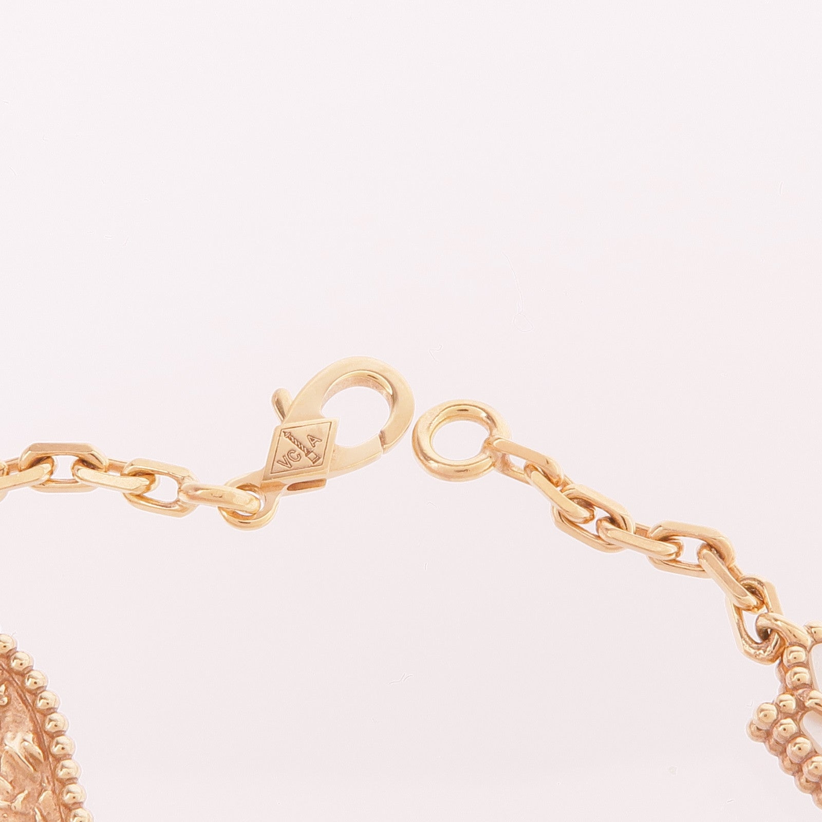 Van Cleef & Arpels 18K玫瑰金Lucky Spring Bracelet, 5 motifs珍珠母貝/紅玉髓/黑瑪瑙手鏈