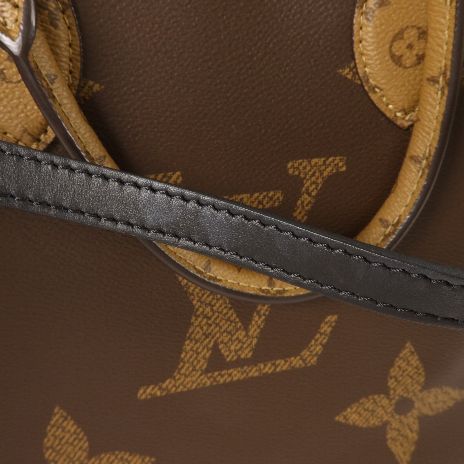 LOUIS VUITTON Monogram Giant On The Go MM金扣手挽肩背兩用袋