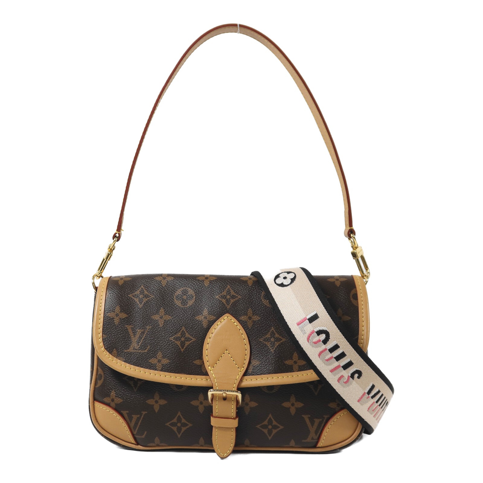 LOUIS VUITTON Monogram Diane金扣手挽肩背兩用袋