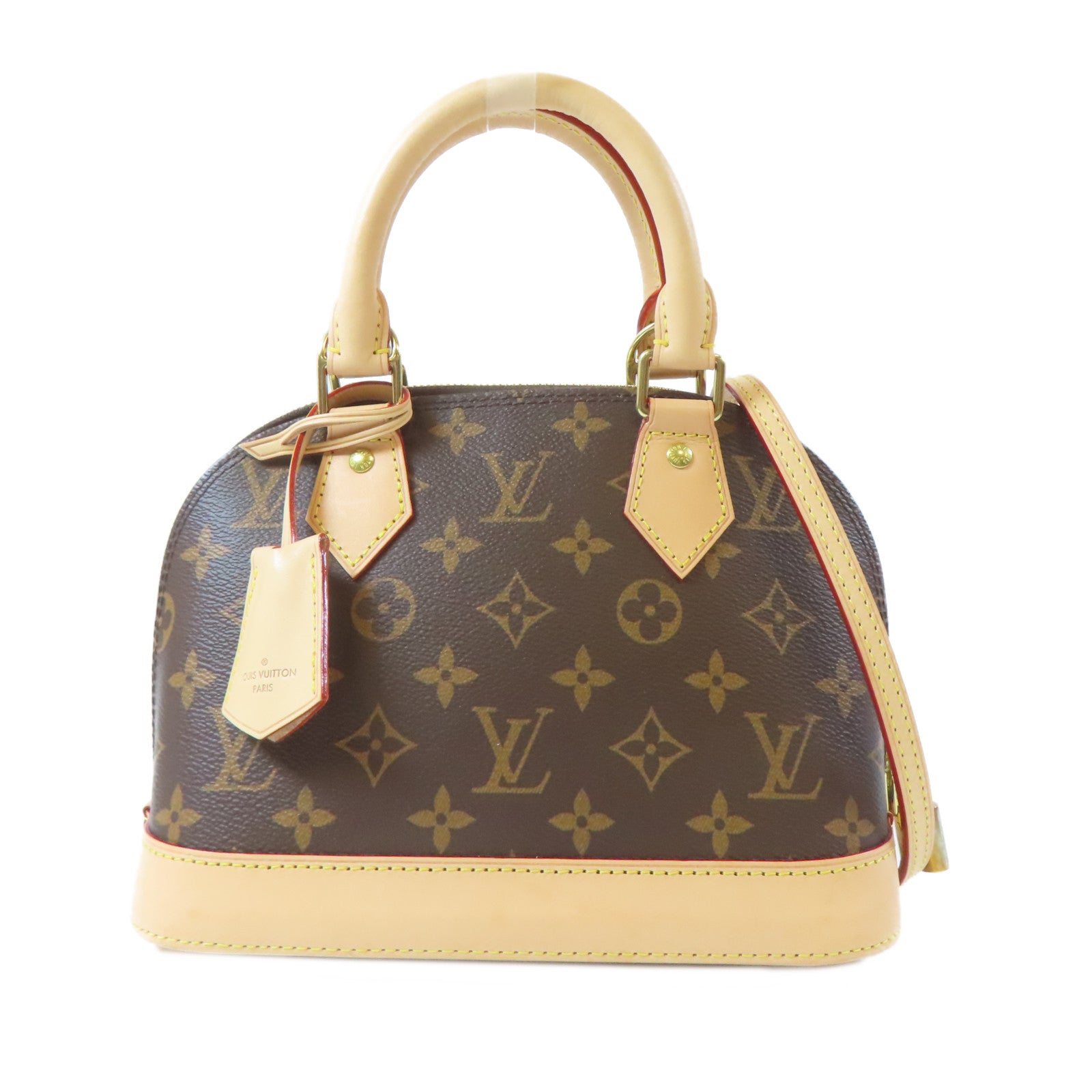 LOUIS VUITTON Monogram Alma BB金扣手挽肩背兩用袋啡色